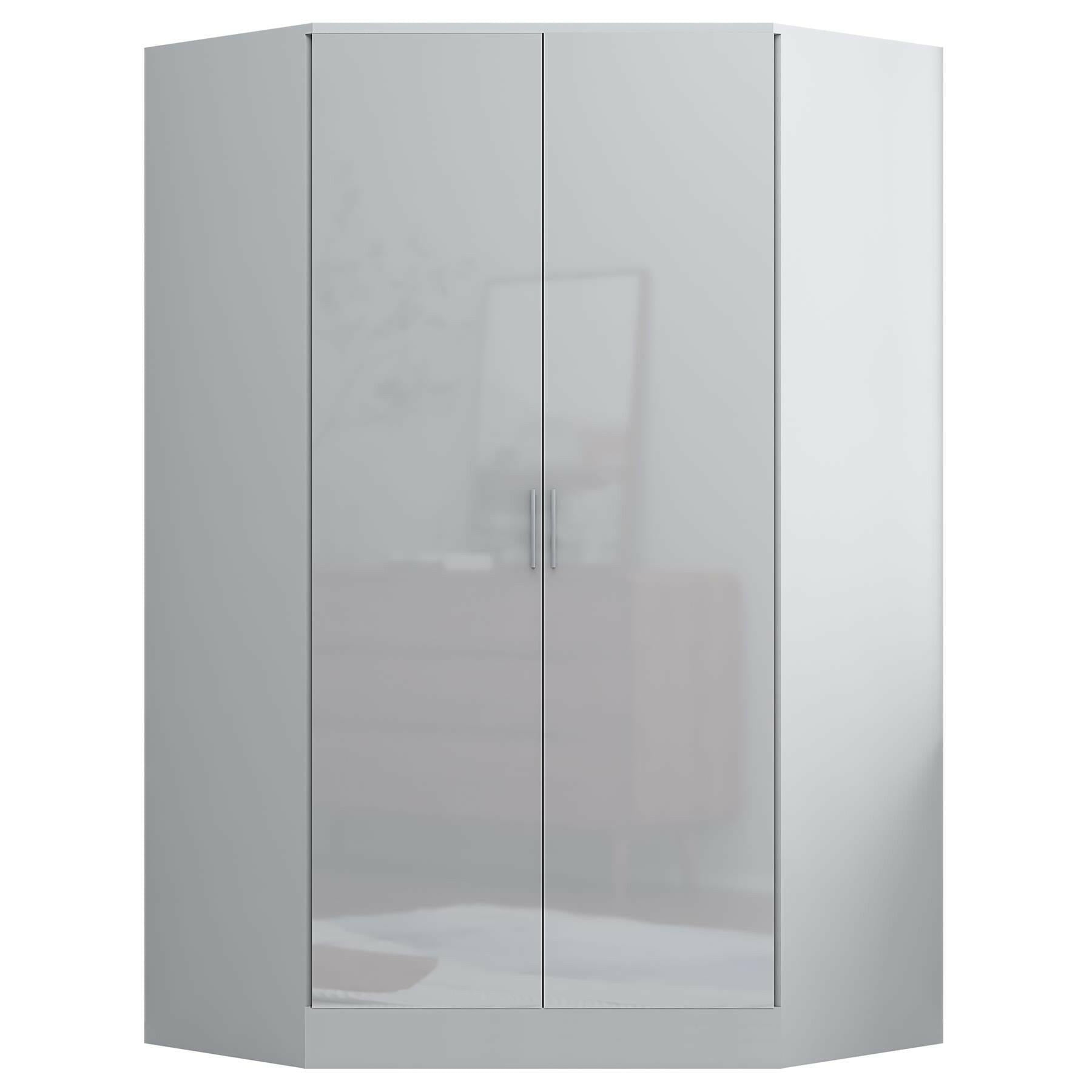 REFLECT Gloss 5 Door Corner Wardrobe Bundle Inc Corner + 3 Door Wardrobe Set