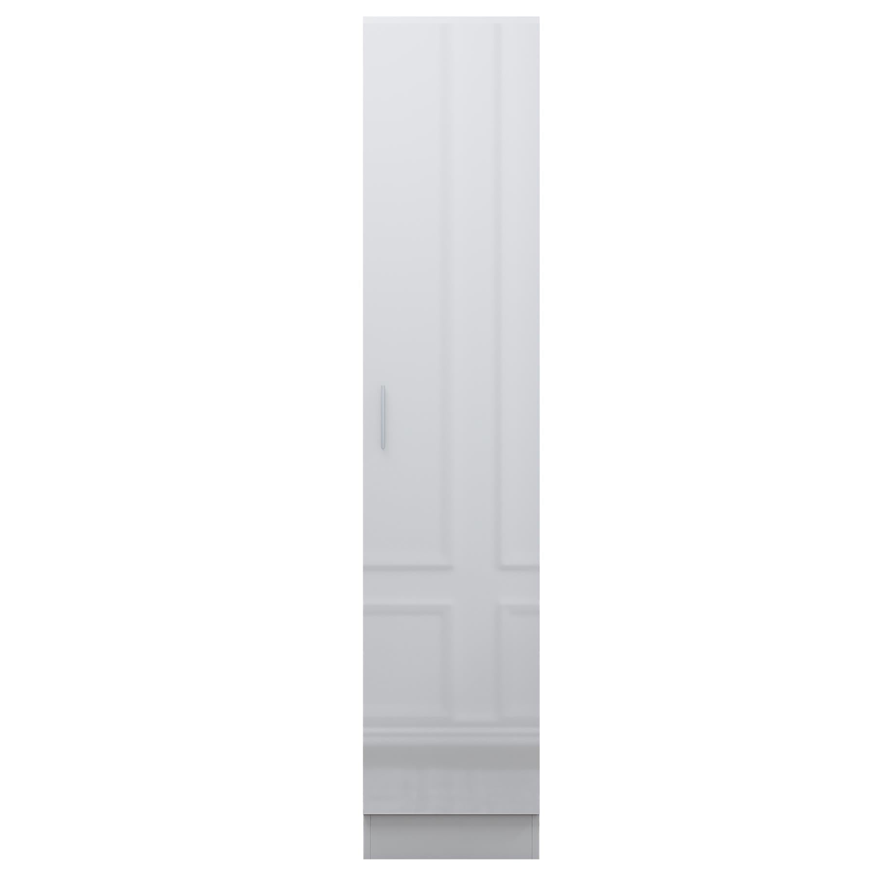 REFLECT Gloss Bedroom Furniture 1 Door Plain Wardrobe - 4 Colour Options