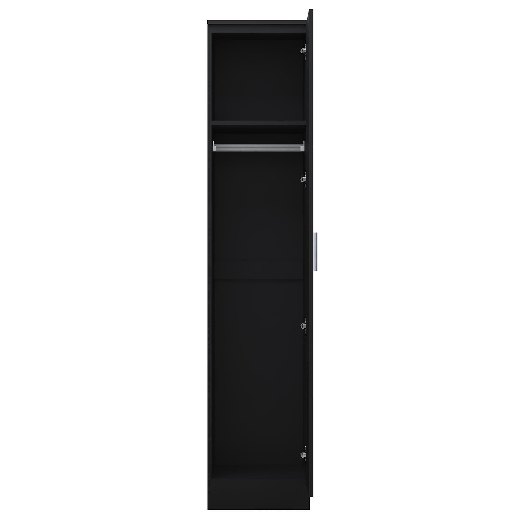 REFLECT Gloss Bedroom Furniture 1 Door Plain Wardrobe - 4 Colour Options