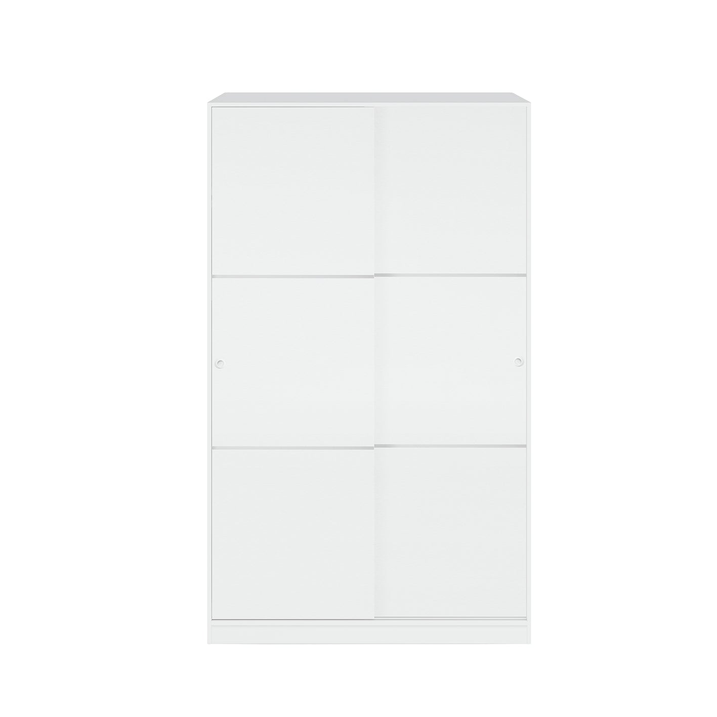 TOP White 2 Door Large Modern Sliding Bedroom Wardrobe - H: 200cm x W: 120cm x D: 50cm.