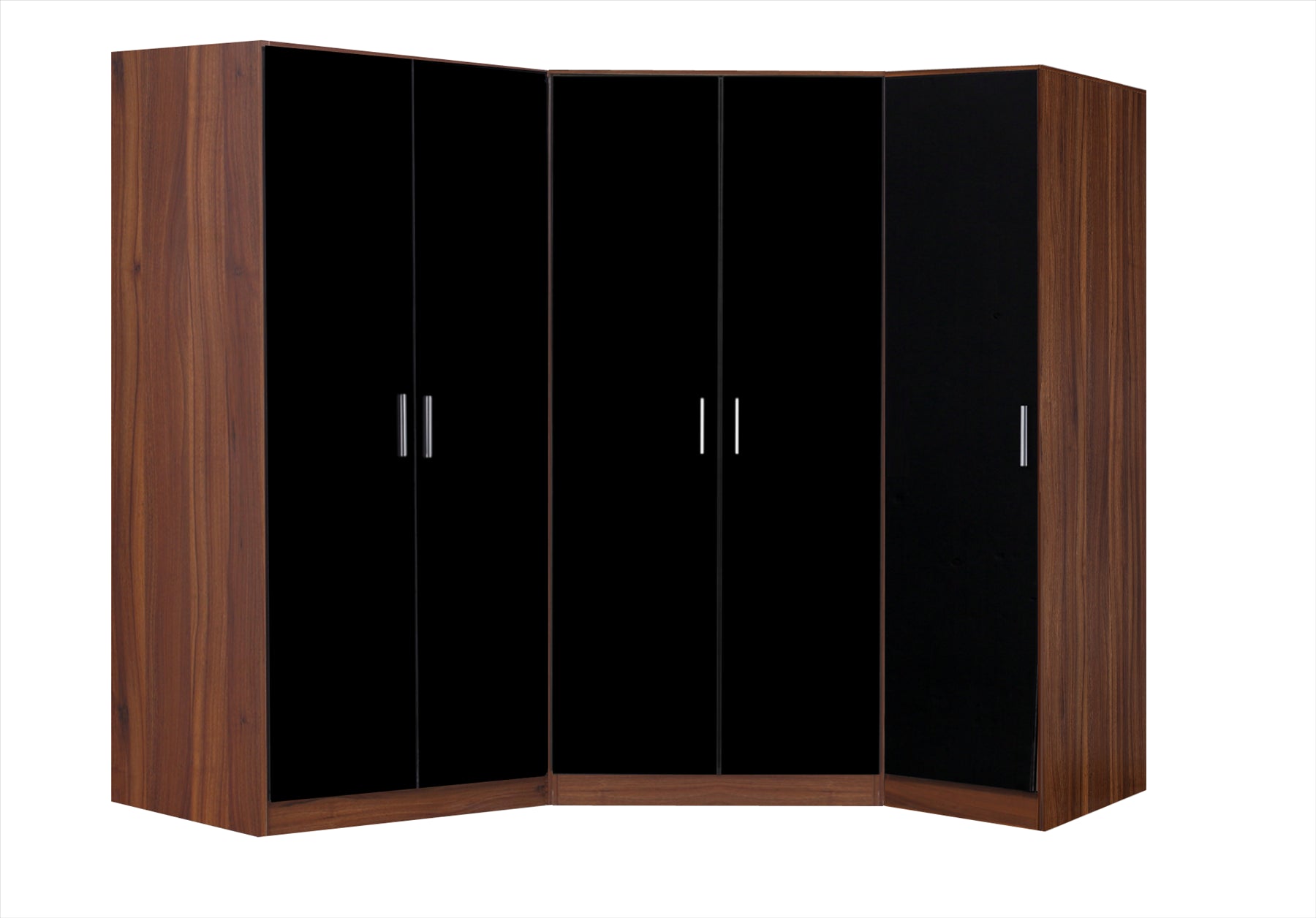 REFLECT Gloss 5 Door Wardrobe Bundle - 2 Door Corner + 2 Door + 1 Door Wardrobe