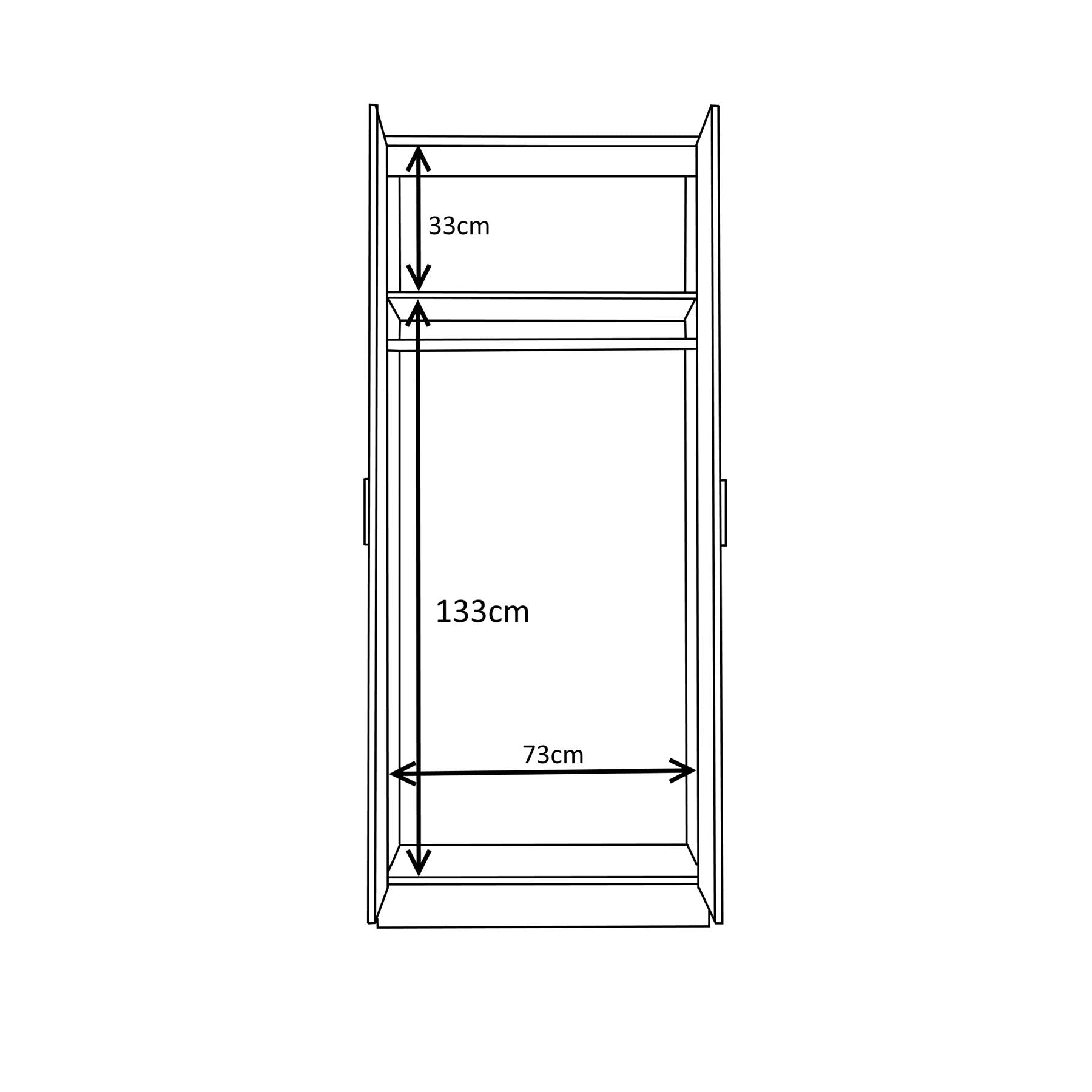 REFLECT High Gloss Bedroom Furniture Wardrobe Chest Bedside Desk - Black/Walnut