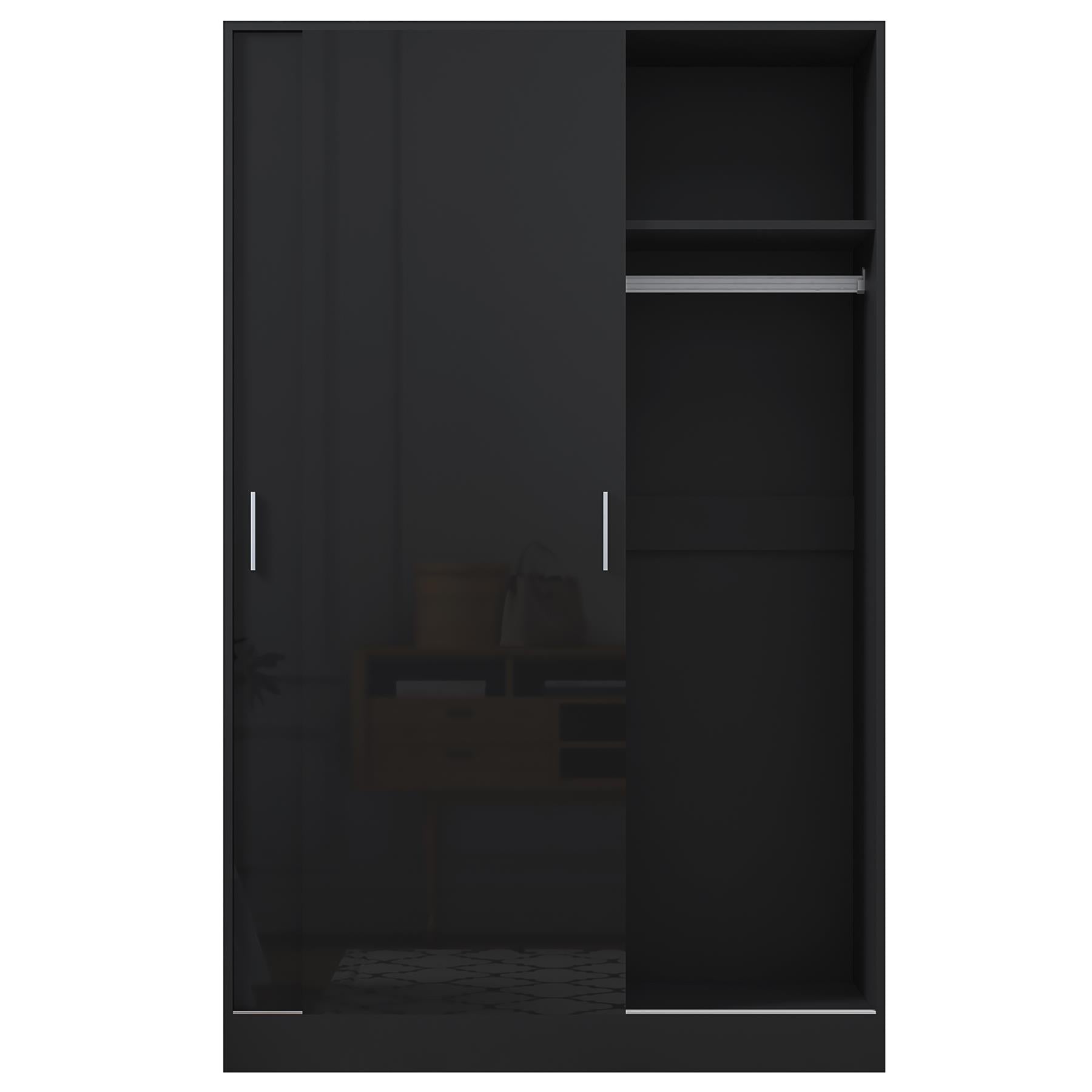 REFLECT Gloss Bedroom Furniture  2 Door Sliding Wardrobe - 4 Colour Options