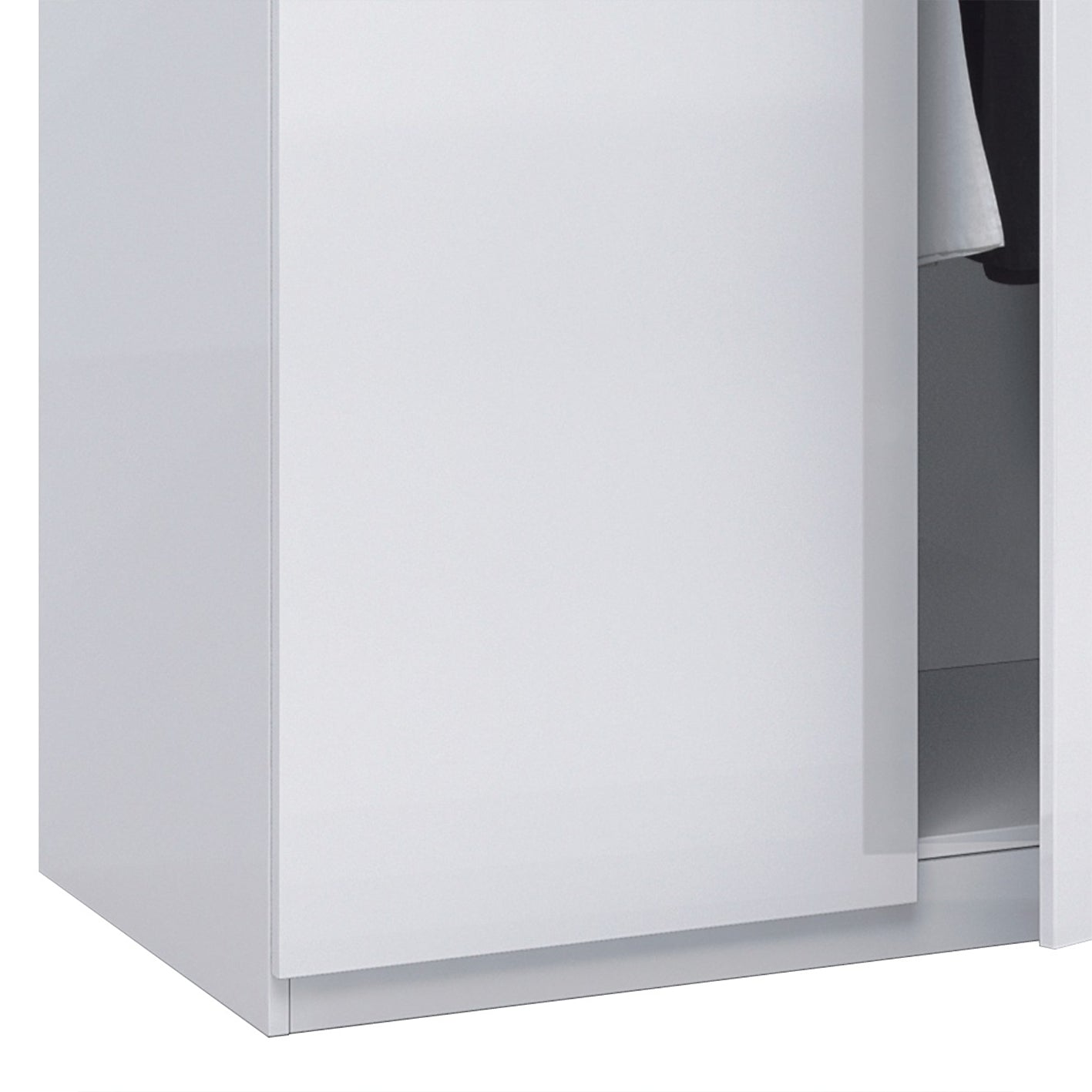 MAX 180cm Wide Satin White Wardrobe 4 Door Storage Unit.