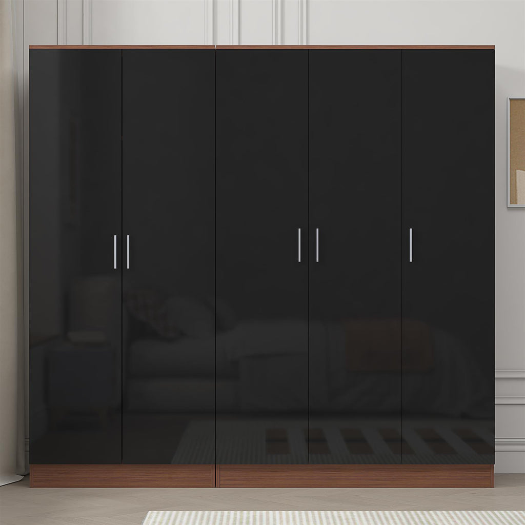 REFLECT 2pc Wardrobe Bundle - 3 Door Plain + 2 Door Plain - 4 Colour Options
