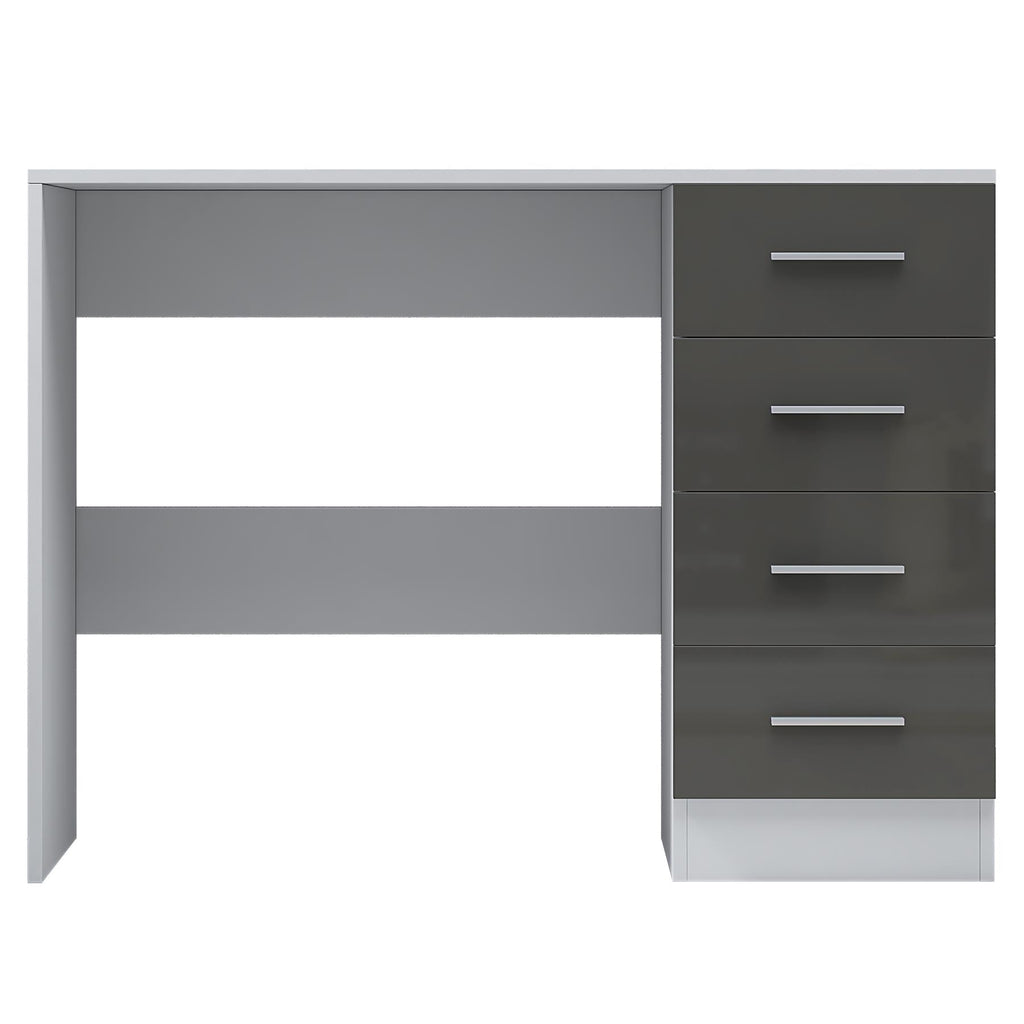 REFLECT High Gloss Bedroom Furniture Wardrobe Chest Bedside Desk in Grey/White
