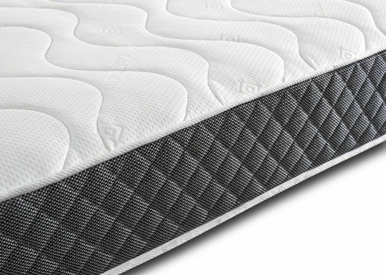 4FT6 Double Hybrid Mattress - 8 Inch (20cm) Thick, Spring & Memory Foam, Medium-Firm Orthopaedic Support - 135x190cm