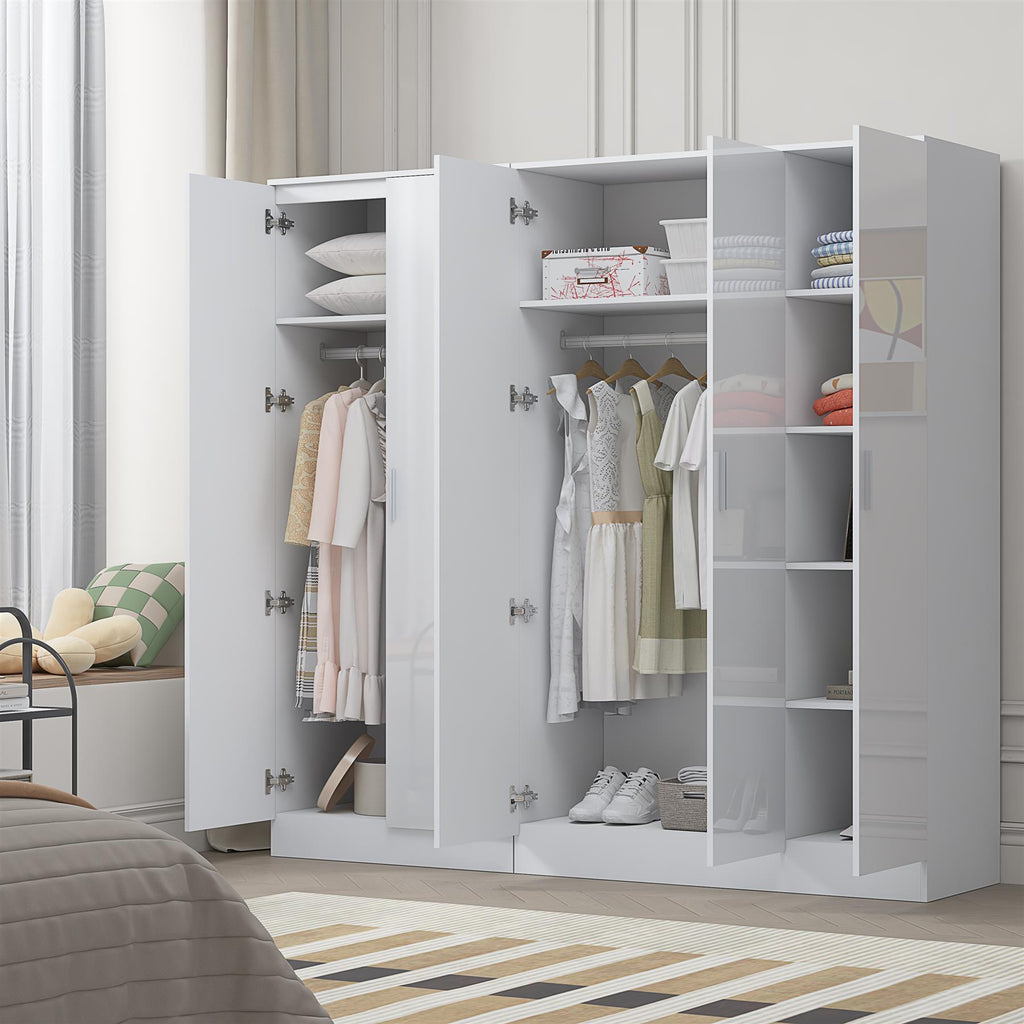 REFLECT 2pc Wardrobe Bundle - 3 Door Plain + 2 Door Plain - 4 Colour Options