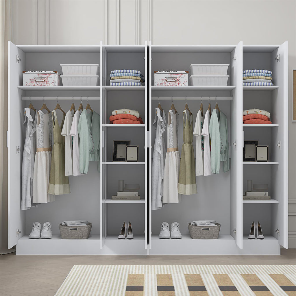 REFLECT 2pc Wardrobe Bundle - 3 Door Plain + 3 Door Plain - 4 Colour Options