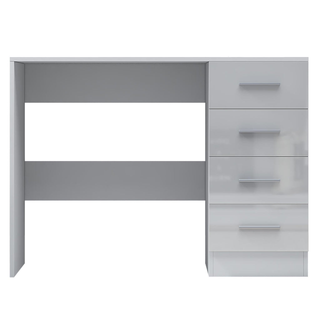 REFLECT Gloss Bedroom Furniture 4 Drawer Dressing Table Desk - 4 Colour Options