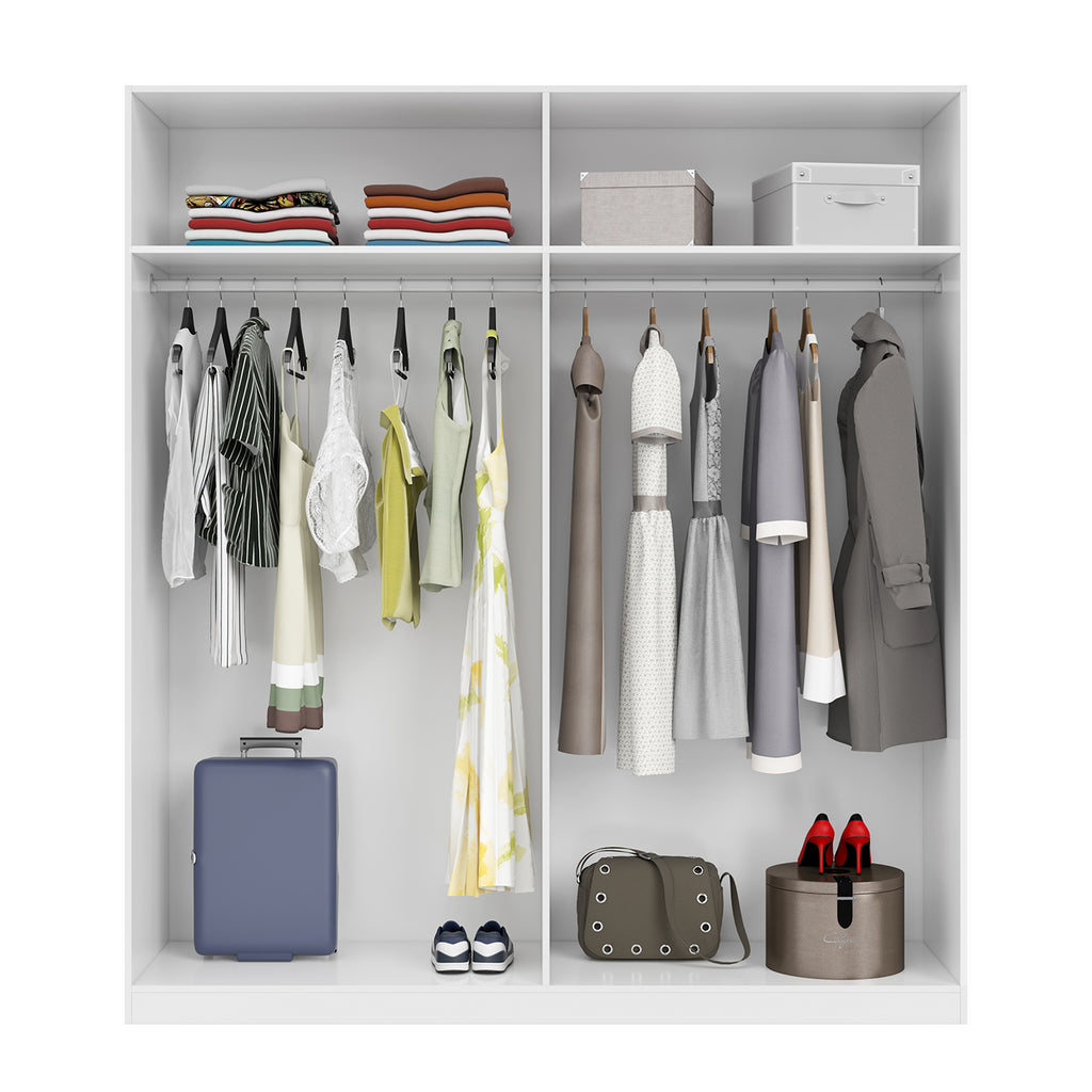 ARM White 2 Door Sliding Wardrobe 150cm Wide Contemporary Design.