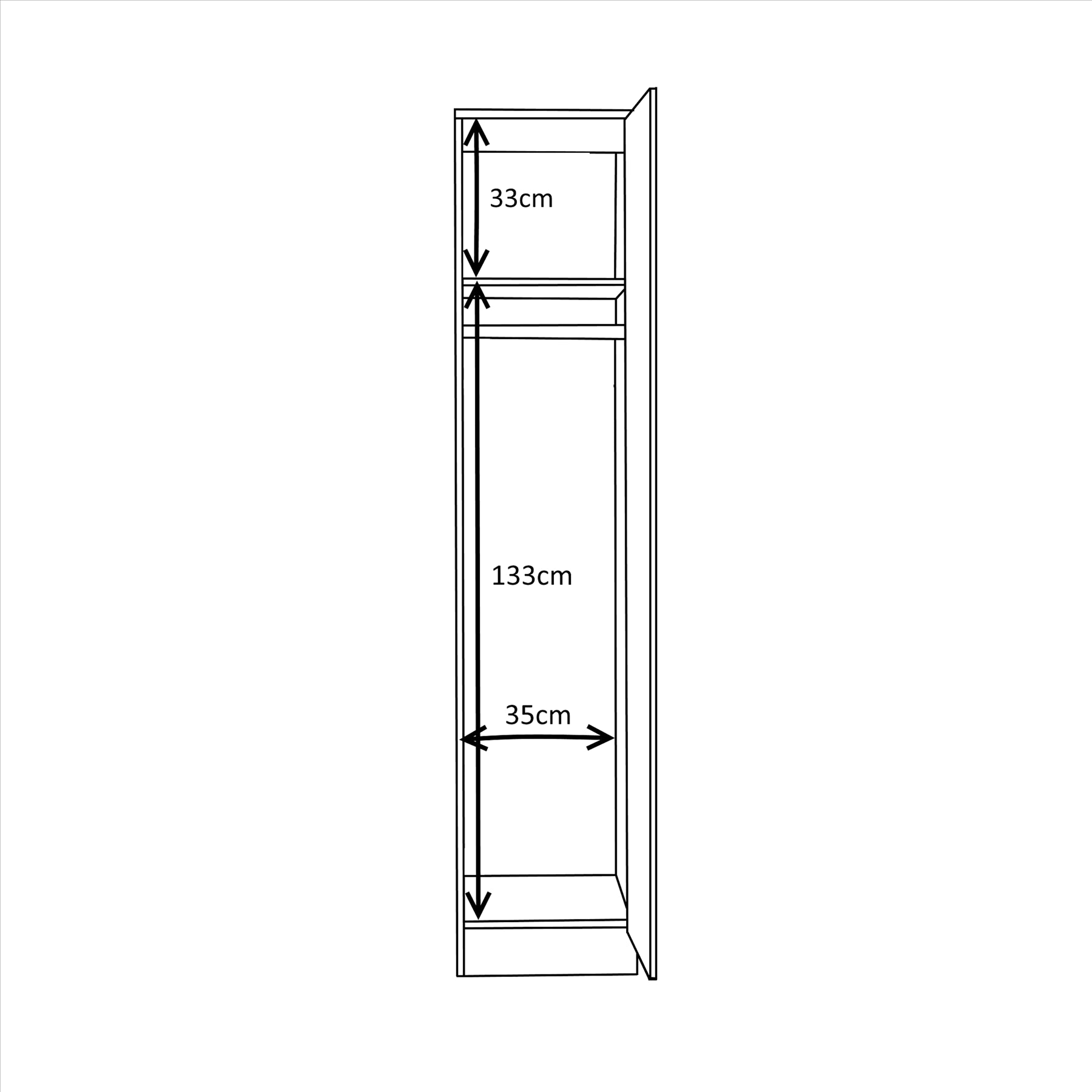REFLECT Gloss Bedroom Furniture 1 Door Plain Wardrobe - 4 Colour Options
