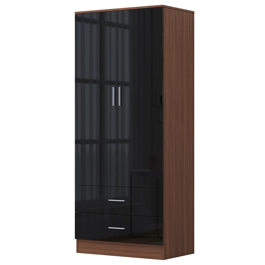 REFLECT Gloss Bedroom Furniture Wardrobe Chest Bedside Desk - 4 Colour Options