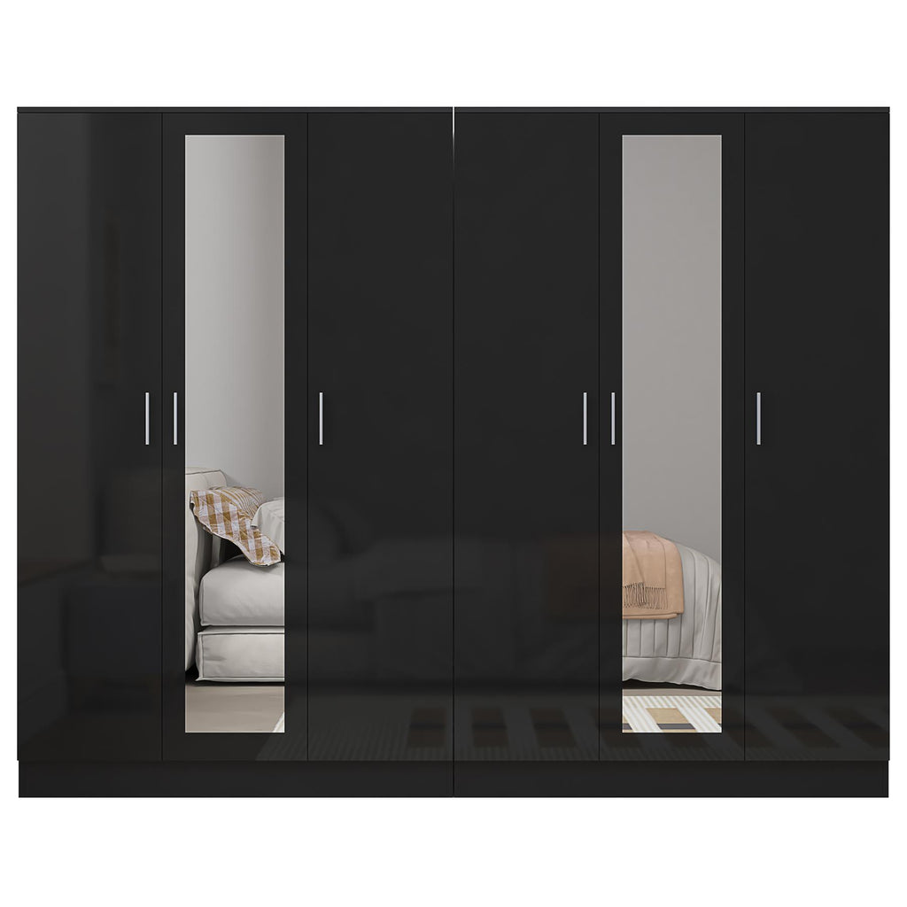 REFLECT 2pc Wardrobe Bundle - 3 Door Mirror + 3 Door Mirror - 4 Colour Options