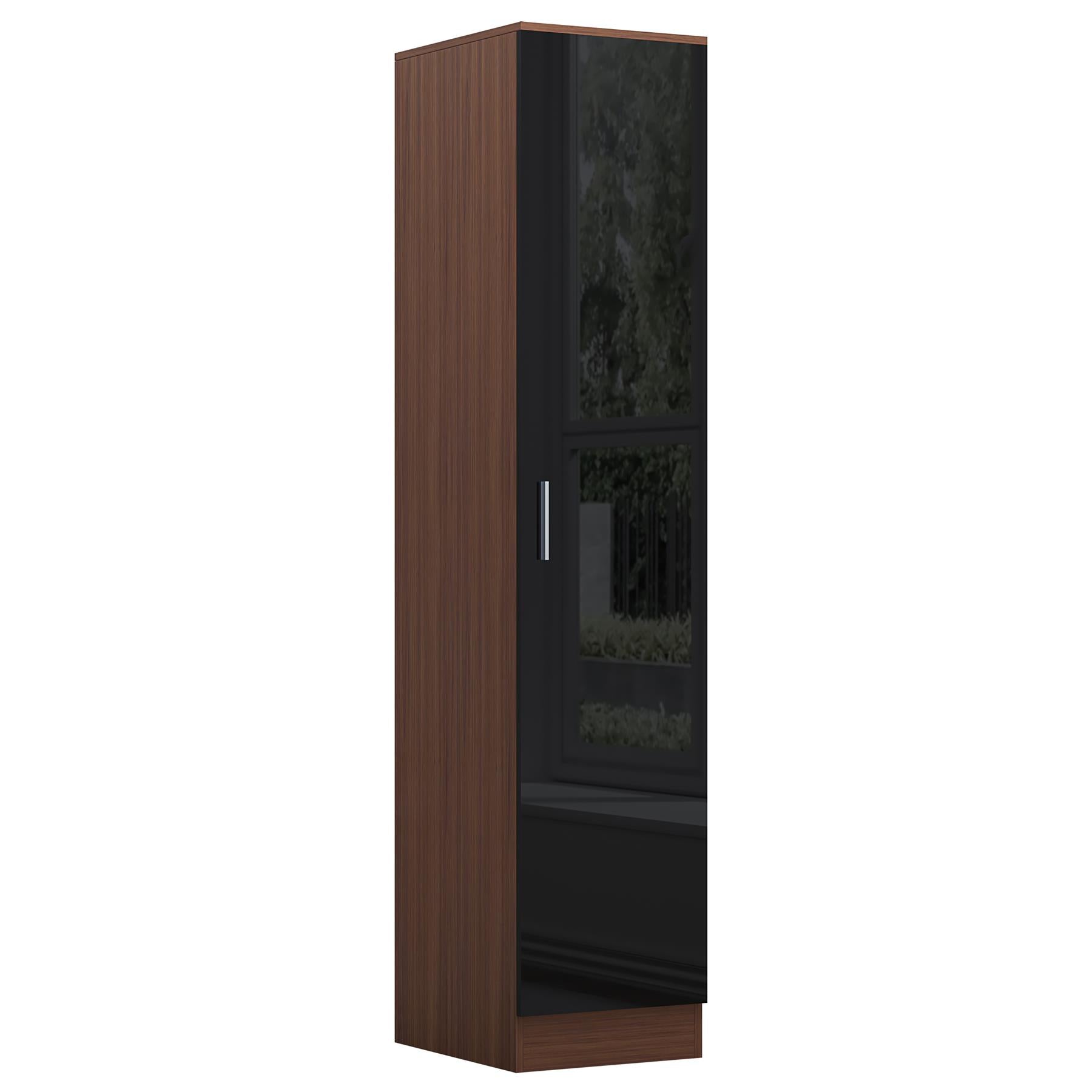 REFLECT Gloss Bedroom Furniture 1 Door Plain Wardrobe - 4 Colour Options
