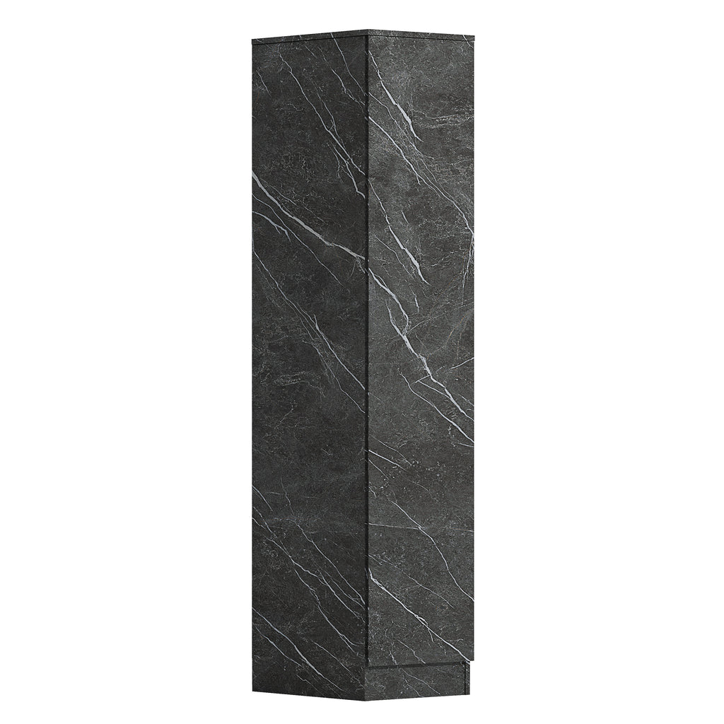 1 door wardrobe grey marble effect