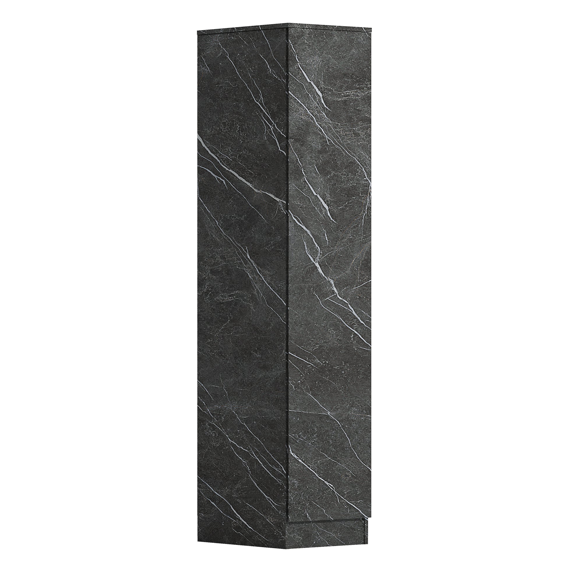 1 door wardrobe grey marble effect