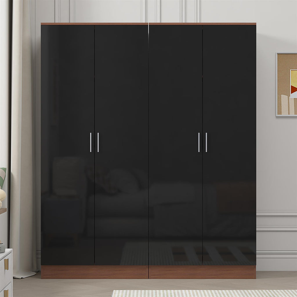 REFLECT Gloss 2pc Wardrobe Bundle - 2x 2 Door Plain Wardrobes - 4 Colour Options