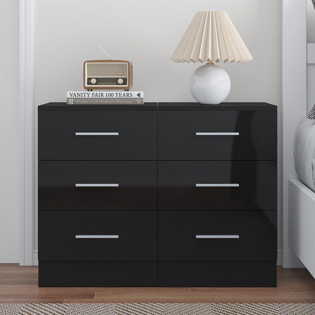 REFLECT High Gloss Pair of 3 Drawer Bedsides in 4 Colour Options