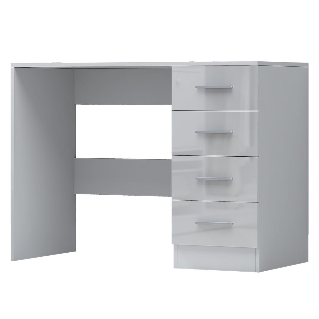 REFLECT High Gloss Bedroom Furniture Wardrobe Chest Bedside Desk Option in White