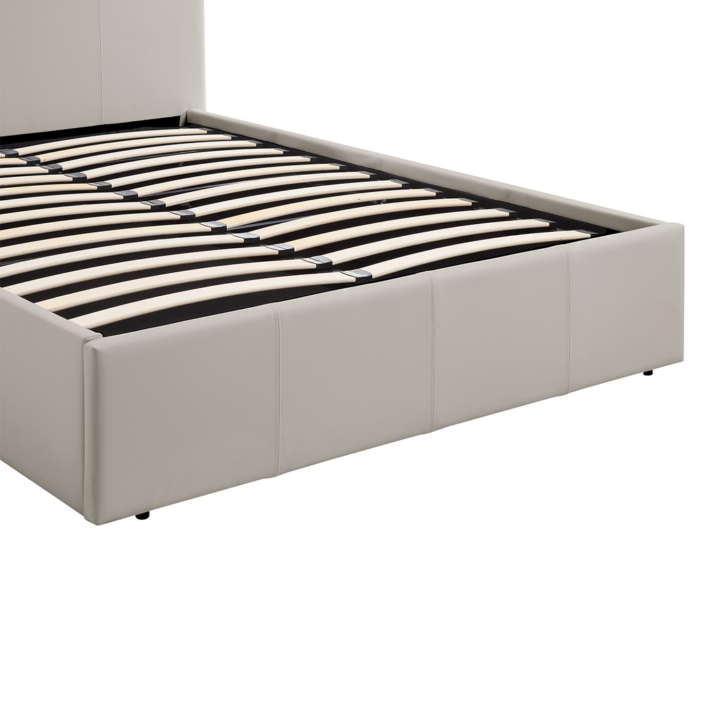 LUNA Faux Leather Ottoman Storage Bed Available Colour Size & Mattress Options