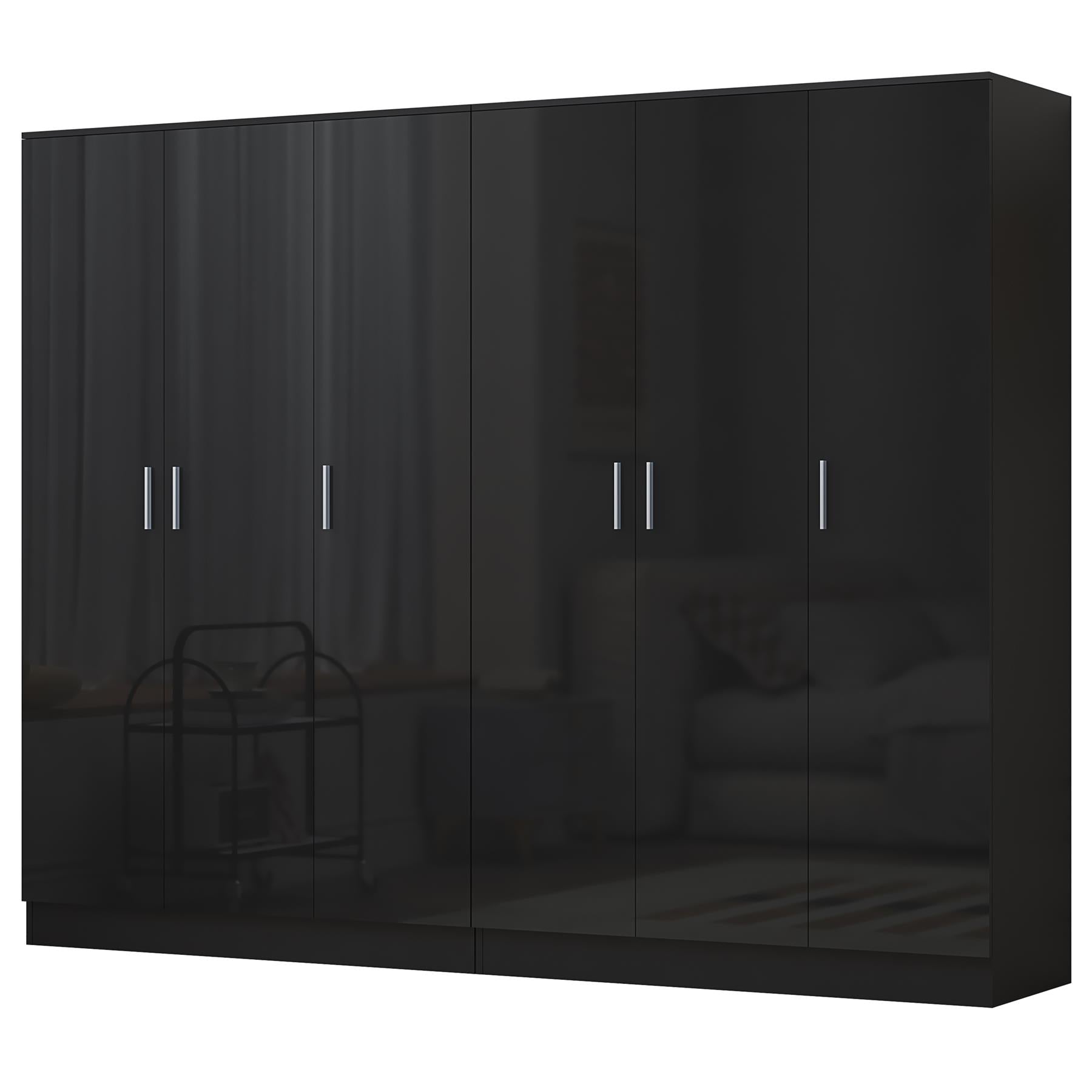 REFLECT 2pc Wardrobe Bundle - 3 Door Plain + 3 Door Plain - 4 Colour Options