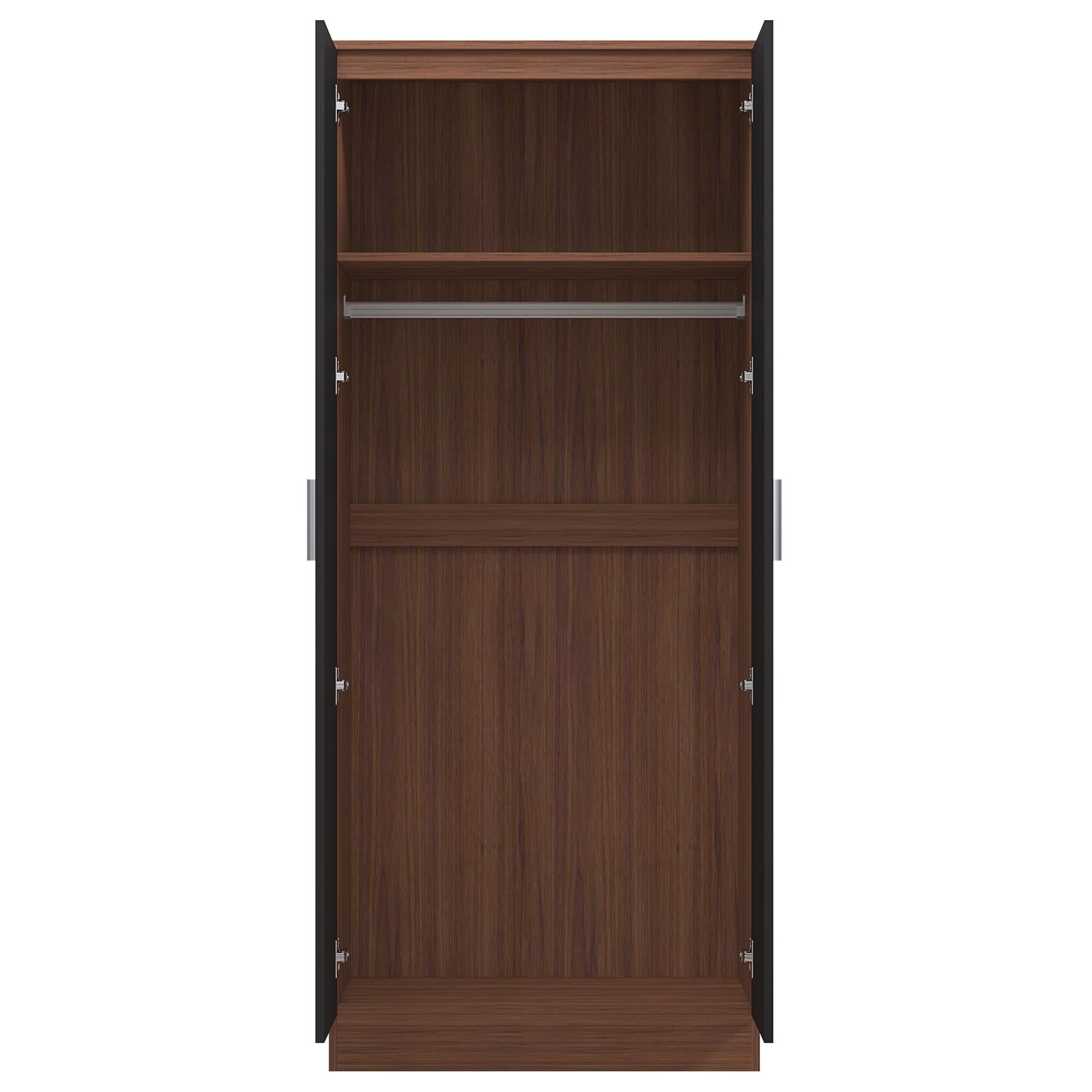 REFLECT Gloss Bedroom Furniture 2 Door Mirrored Wardrobe - 4 Colour Options