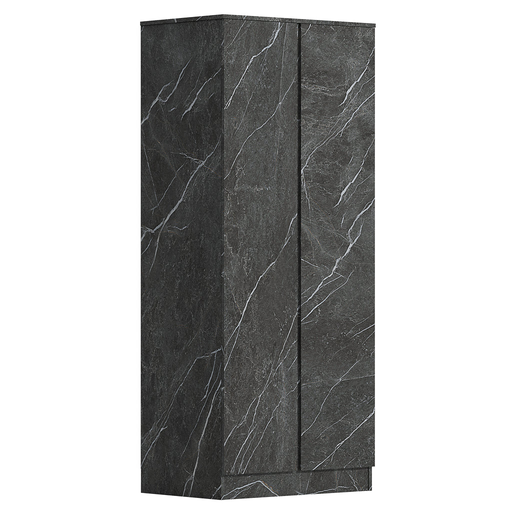 2 door wardrobe grey marble effect