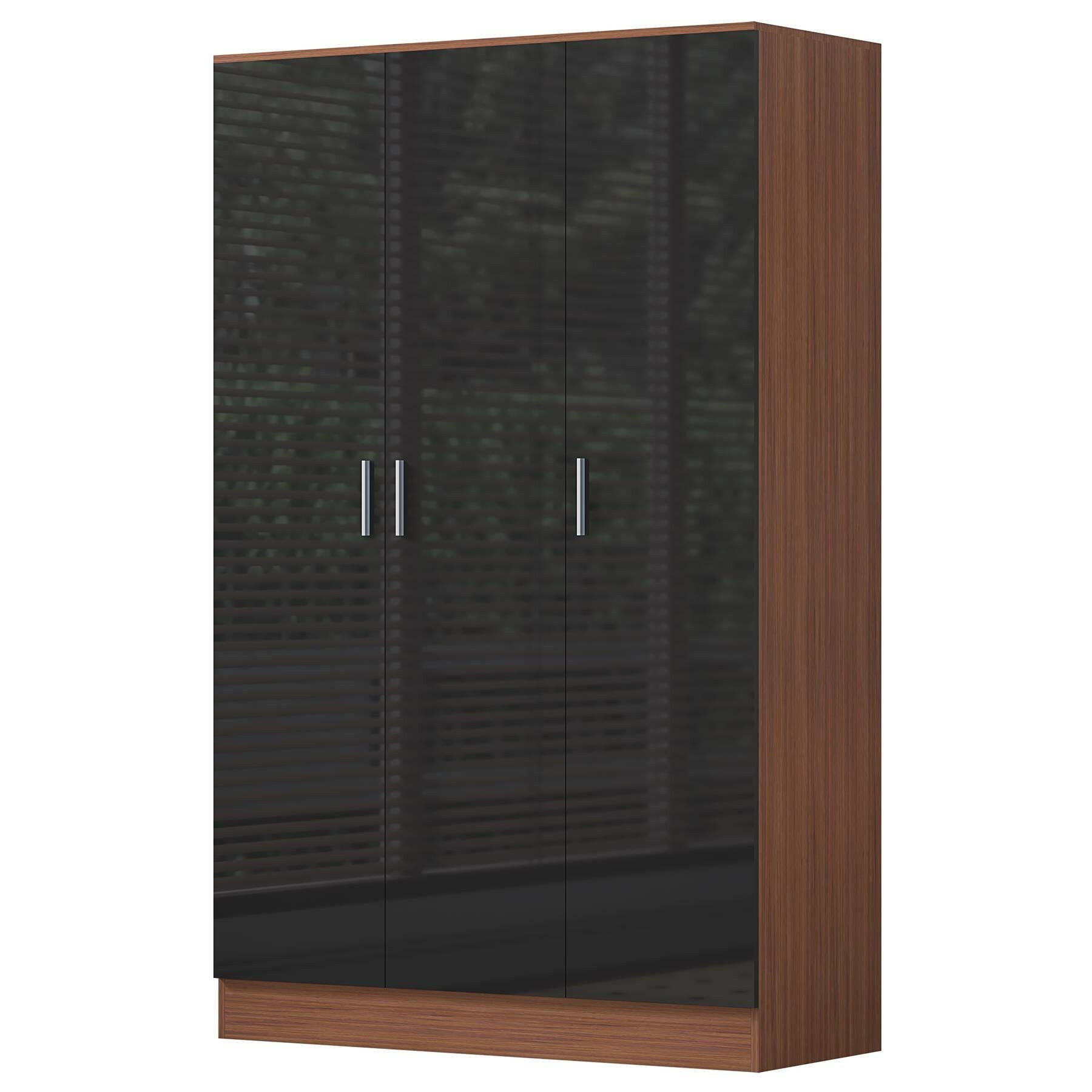 2 door wardrobe black walnut