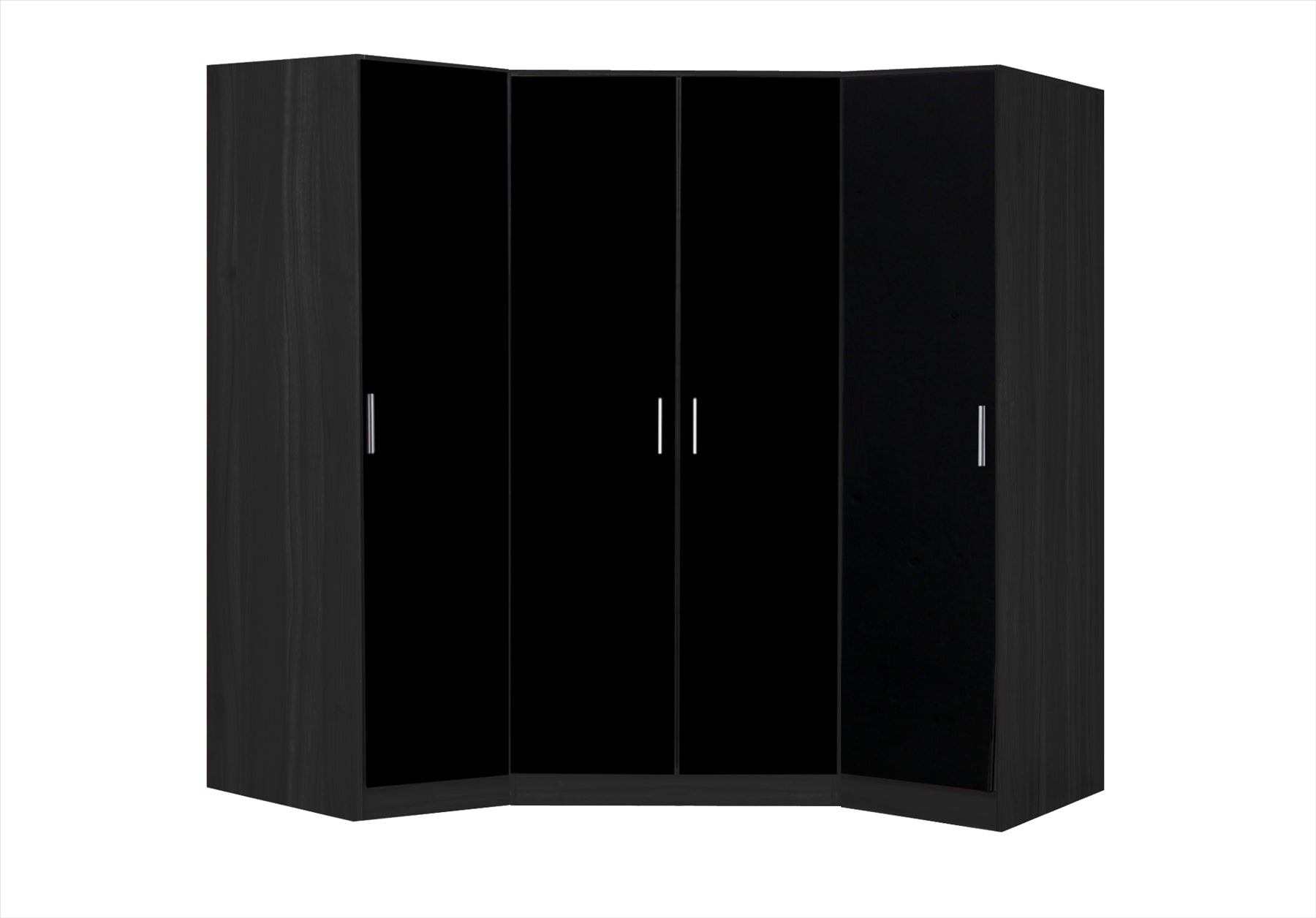 REFLECT Gloss 4 Door Corner Wardrobe Bundle Inc Corner + 2x 1 Door Wardrobes Set
