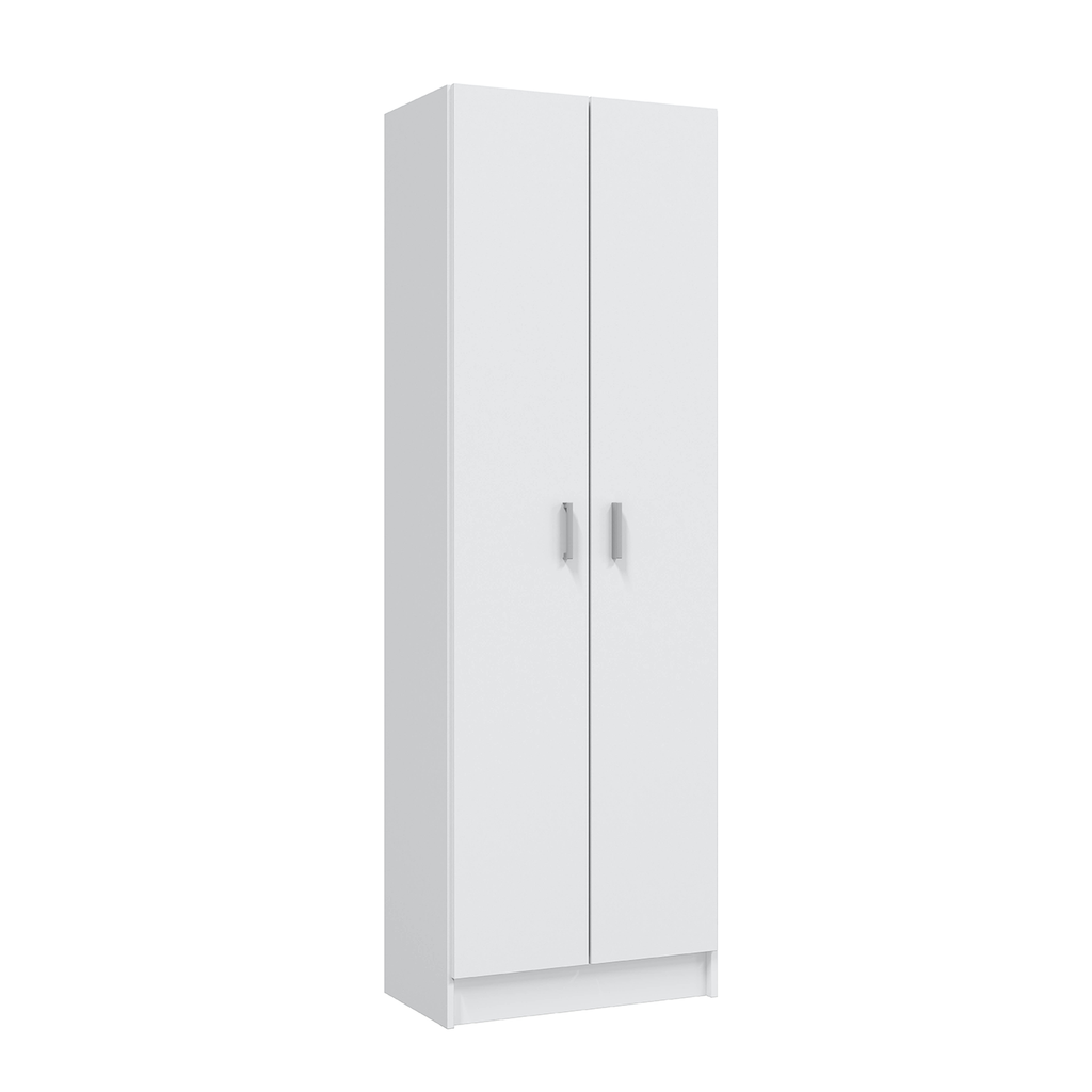 VITA 2 Door Utility Storage Cupboard (3 Shelves) - White