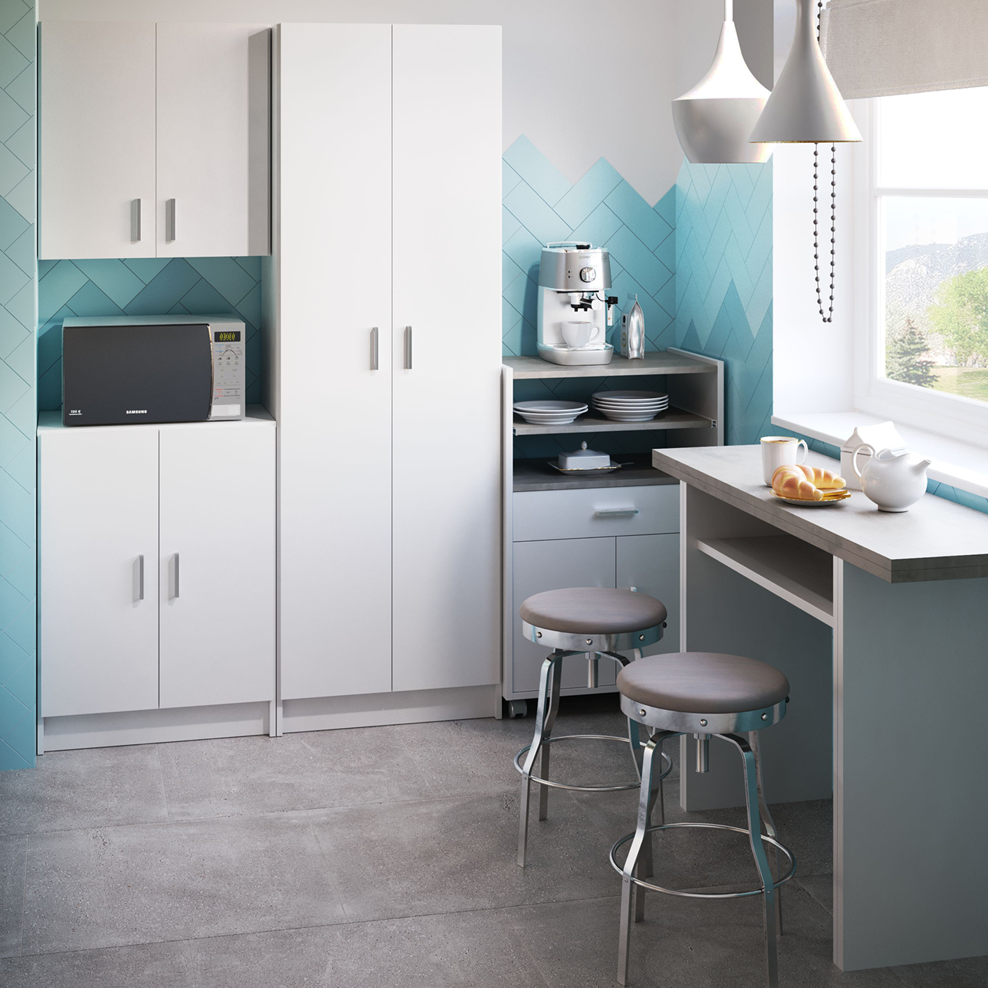 VITA 2 Door Utility Cupboard - 2 Colours