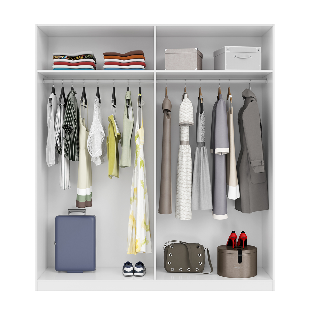 MAX 4 Door 180cm Wide Wardrobe - White