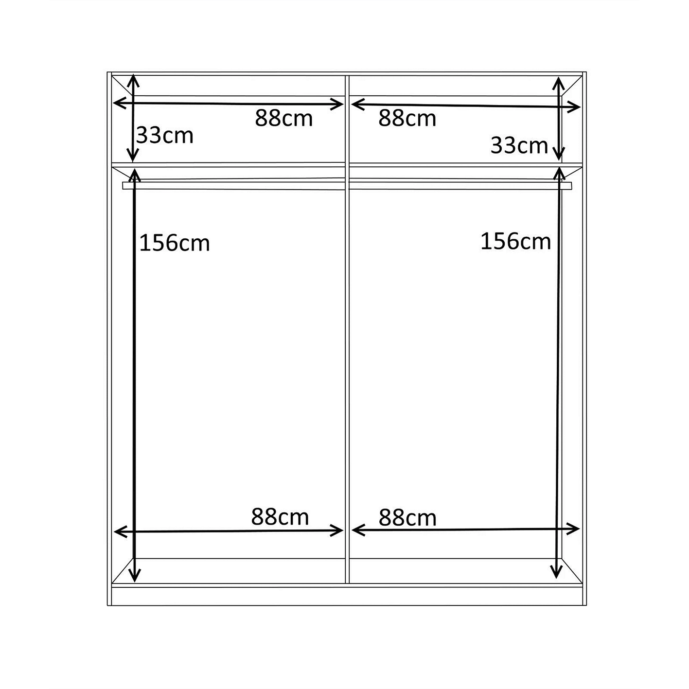 Bedroom Wardrobe Collection with Multiple Sizes, Colours & Optional Extras
