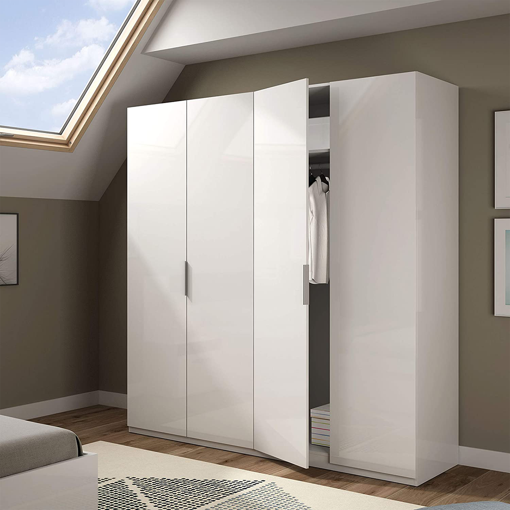 MAX 4 Door Wardrobe (180cm) - White