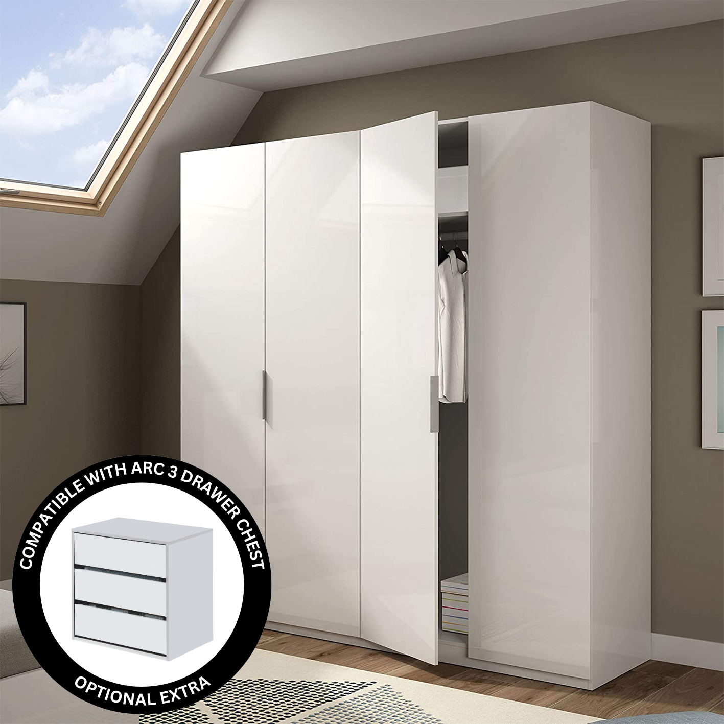 Bedroom Wardrobe Collection with Multiple Sizes, Colours & Optional Extras