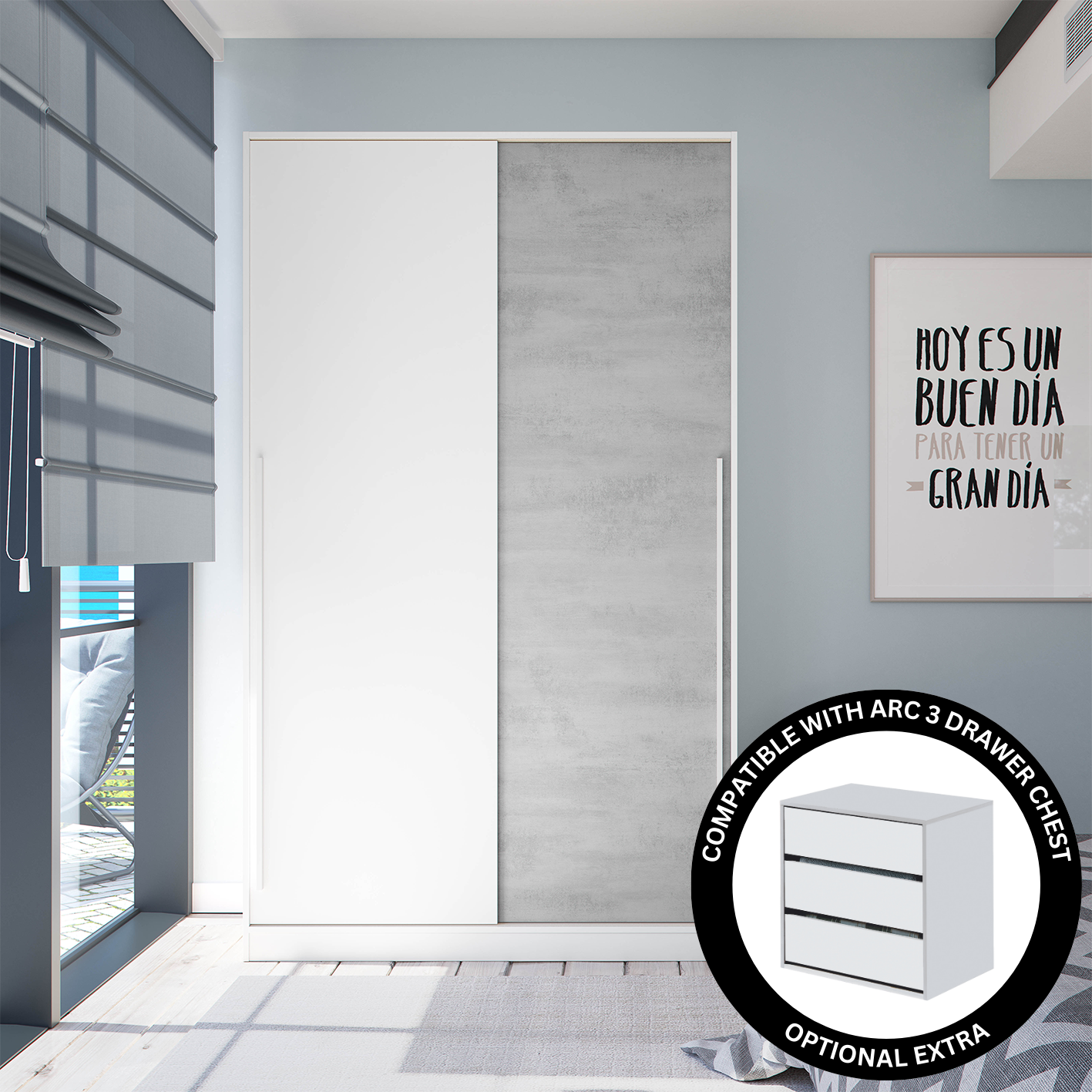 Bedroom Wardrobe Collection with Multiple Sizes, Colours & Optional Extras