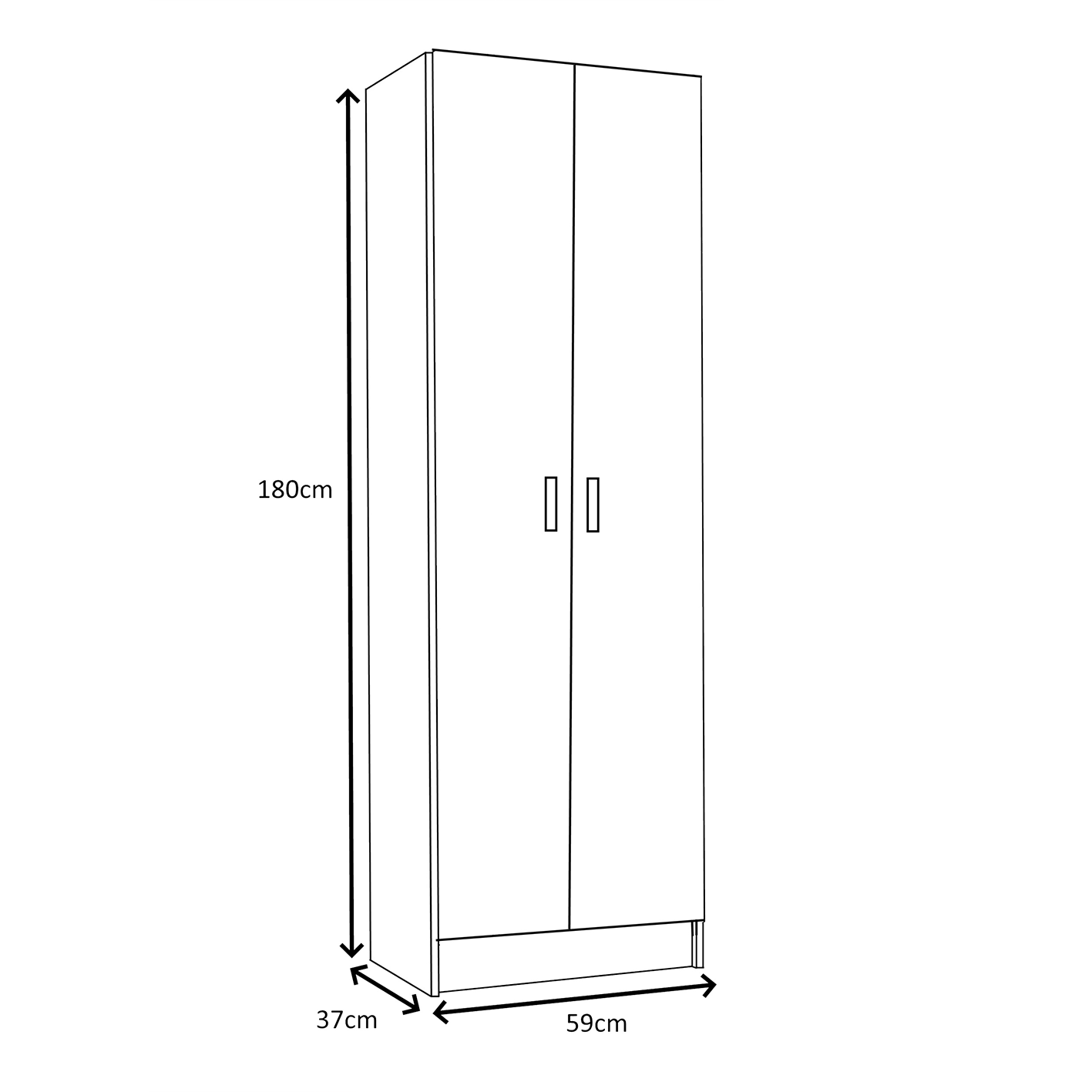 VITA 2 Door Utility Cupboard - 2 Colours