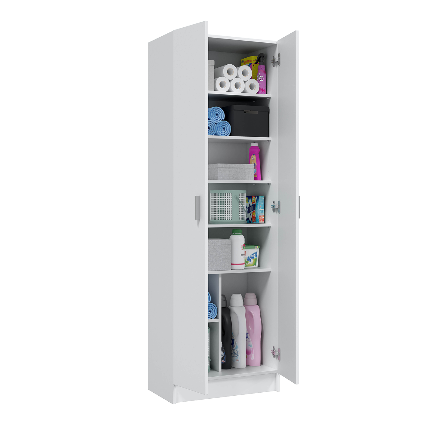 VITA 2 Door Multi Use Utility Shoe Cupboard - White