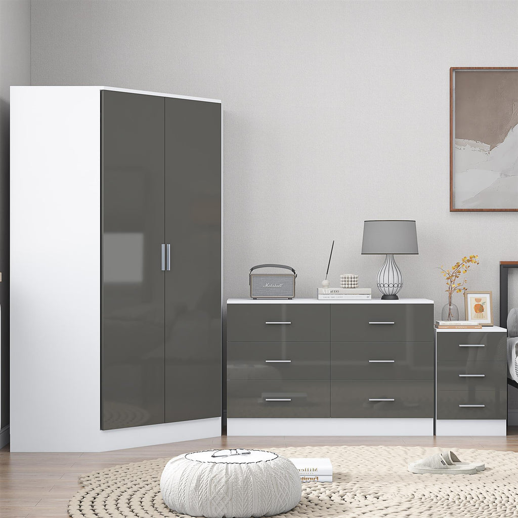 REFLECT 3pc Bedroom Set - Corner, Wide Chest, 3 Draw Bedside - 4 Colour Options
