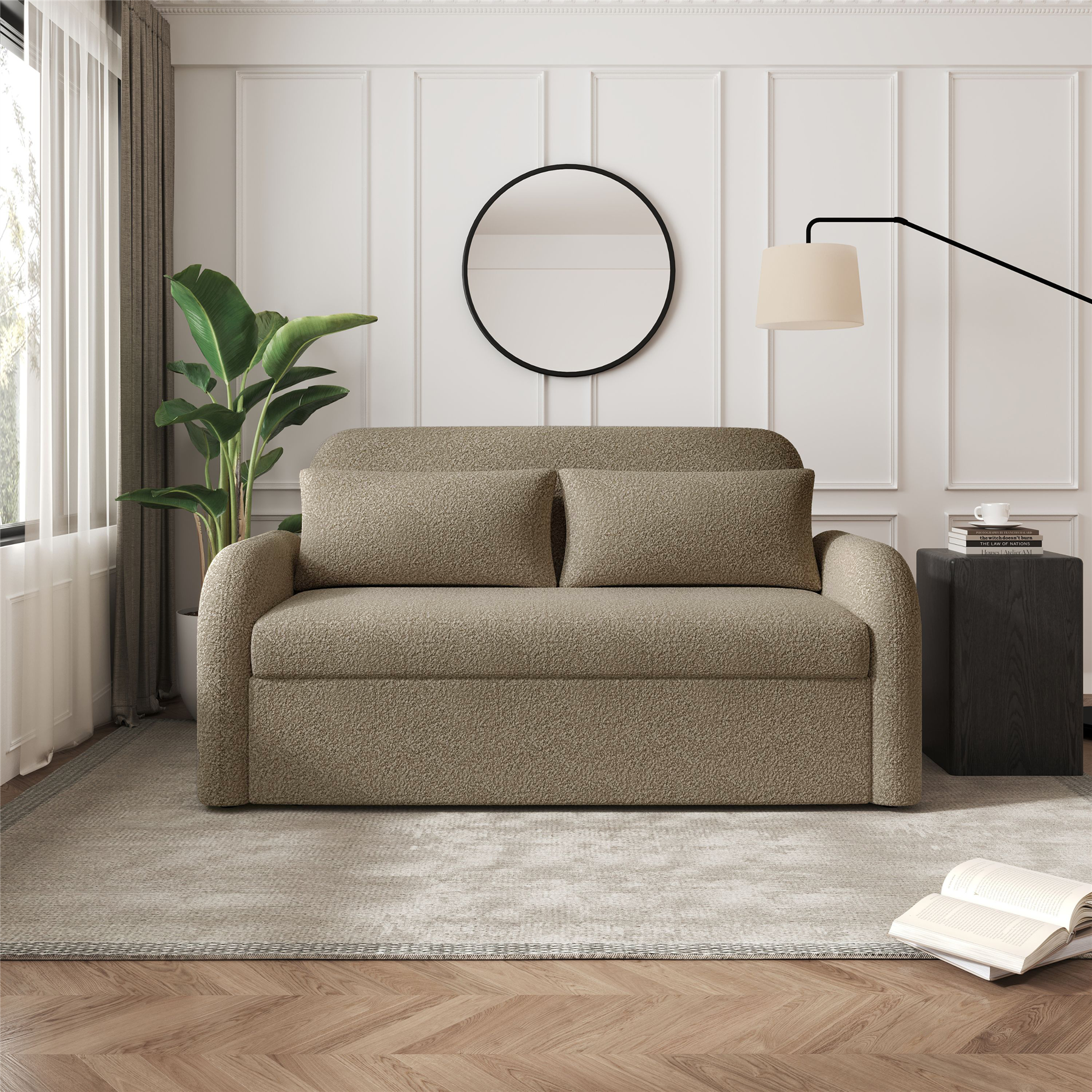 NOMA - 2 Seater Sofabed in Teddy Boucle TAUPE