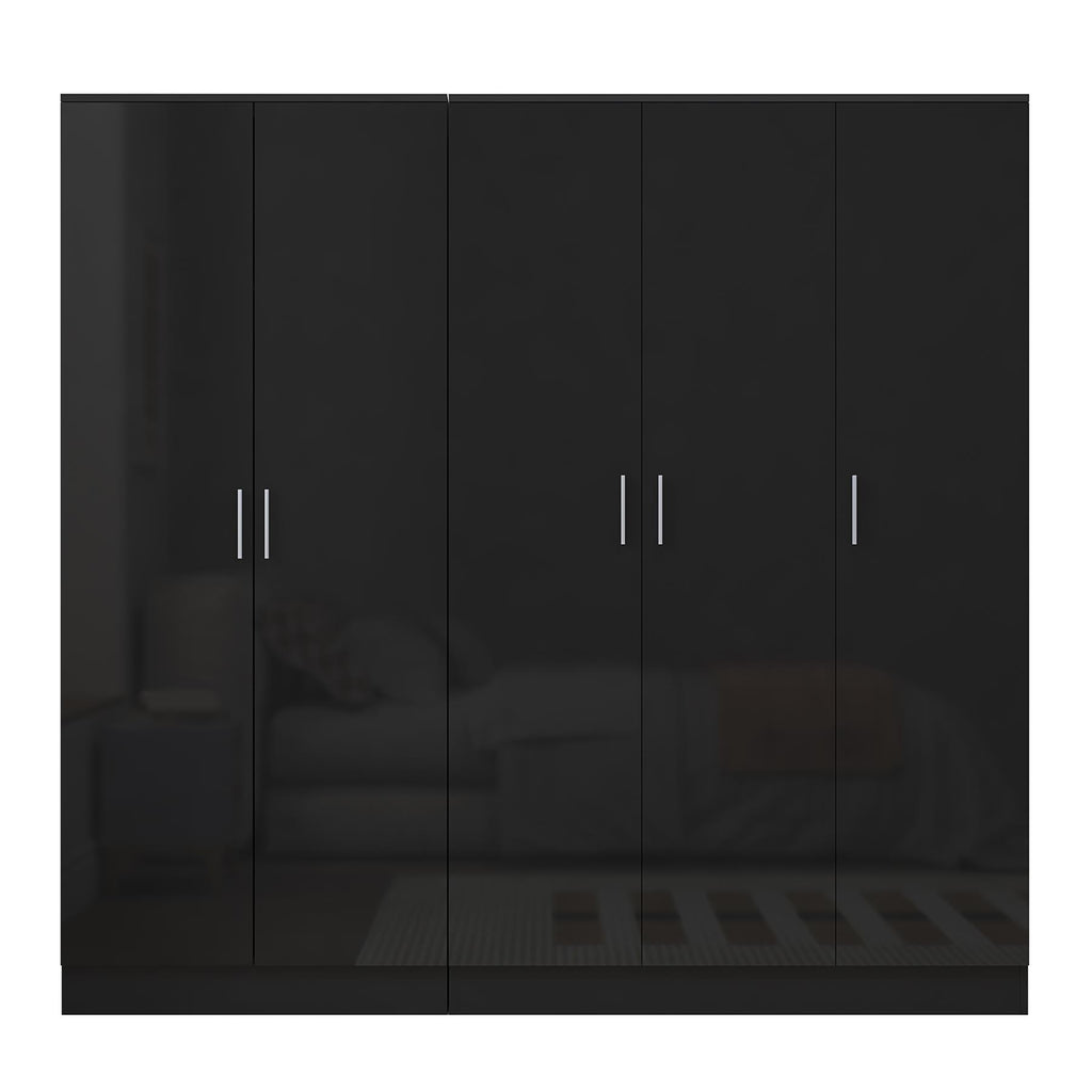 REFLECT 2pc Wardrobe Bundle - 3 Door Plain + 2 Door Plain - 4 Colour Options