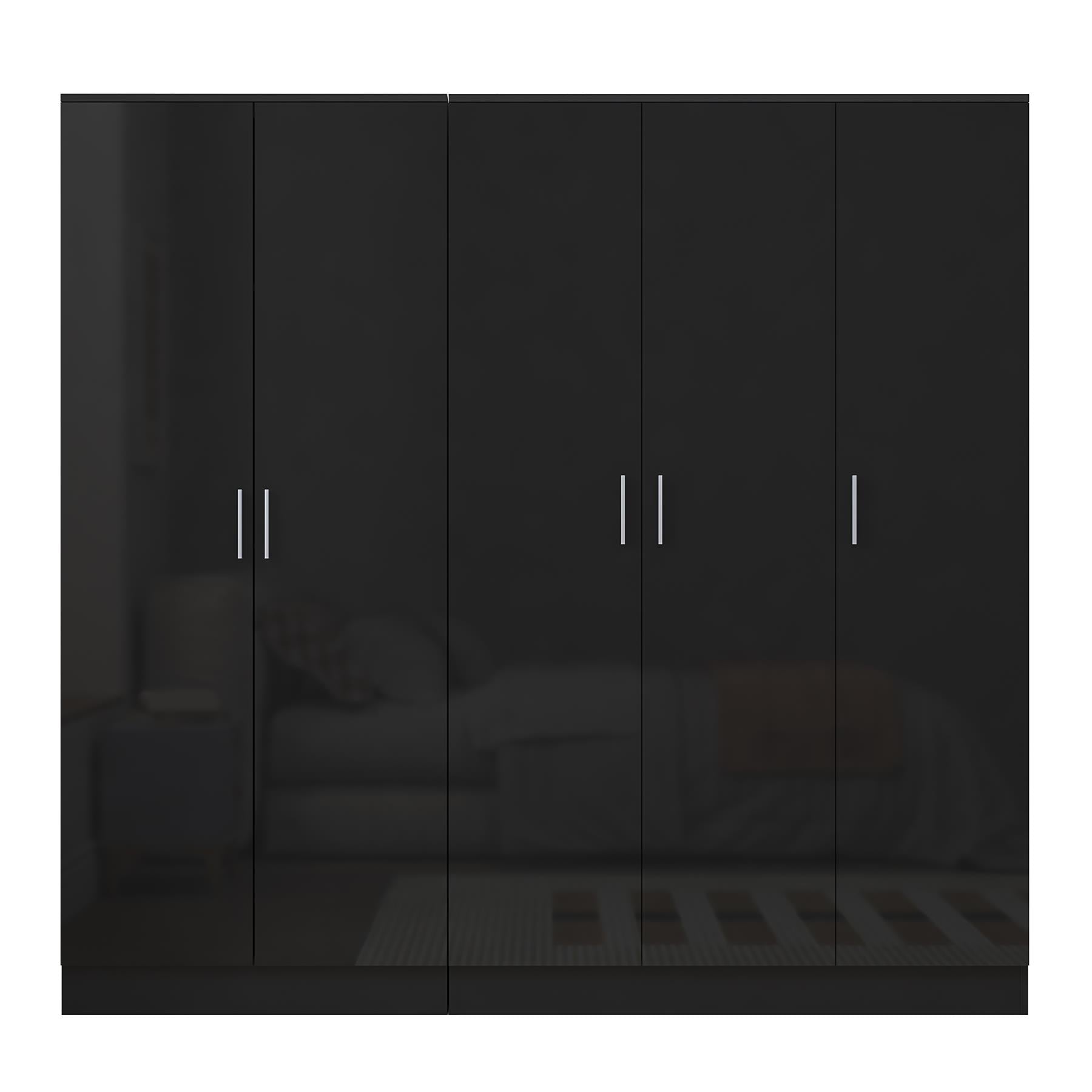 REFLECT 2pc Wardrobe Bundle - 3 Door Plain + 2 Door Plain - 4 Colour Options