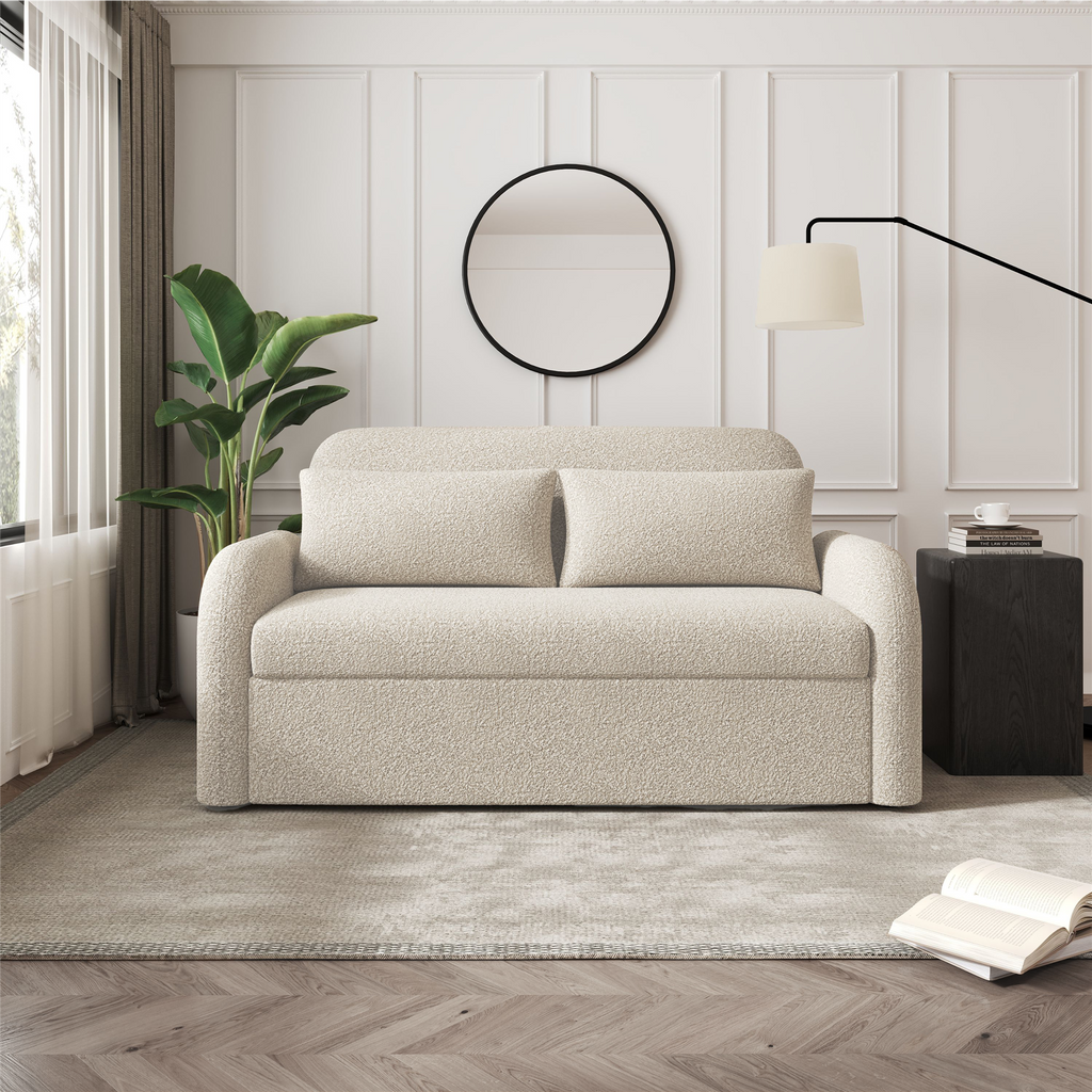 NOMA - 2 Seater Sofabed in Teddy Boucle BEIGE