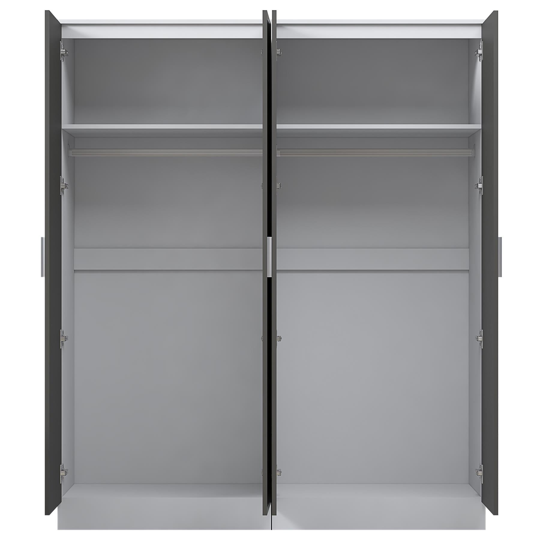 REFLECT Gloss 2pc Wardrobe Bundle - 2x 2 Door Plain Wardrobes - 4 Colour Options