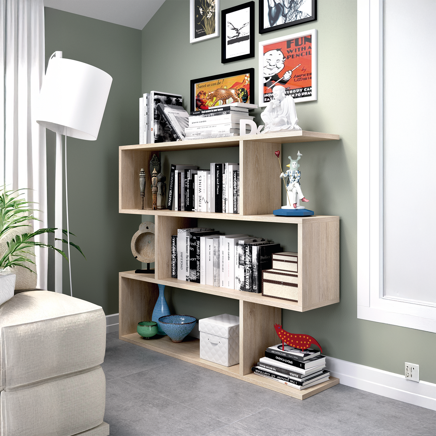 3-Tier Bookcase Display Unit - 2 Colors