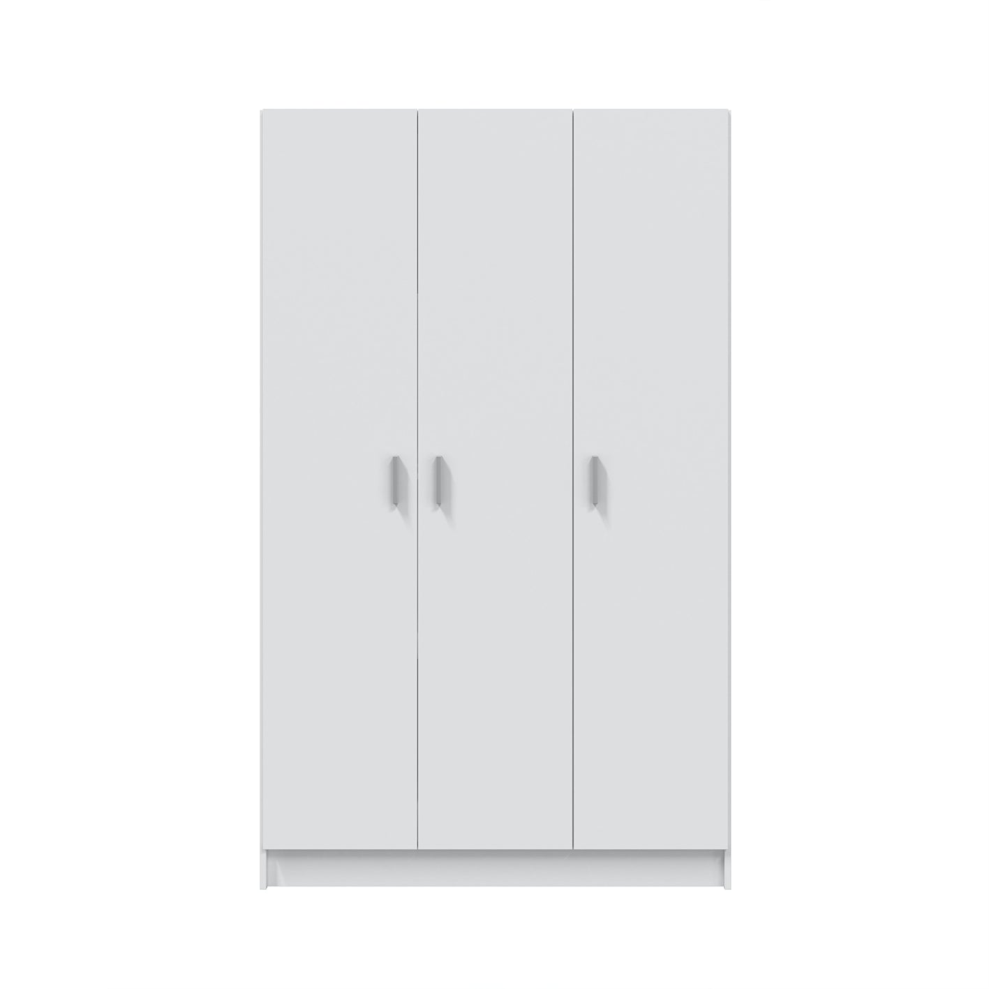 VITA White 3 Door Broom Cupboard - Modular Kitchen & Utility Room Cleaning Storage Cabinet - H: 180cm x W: 109cm x D: 37cm.