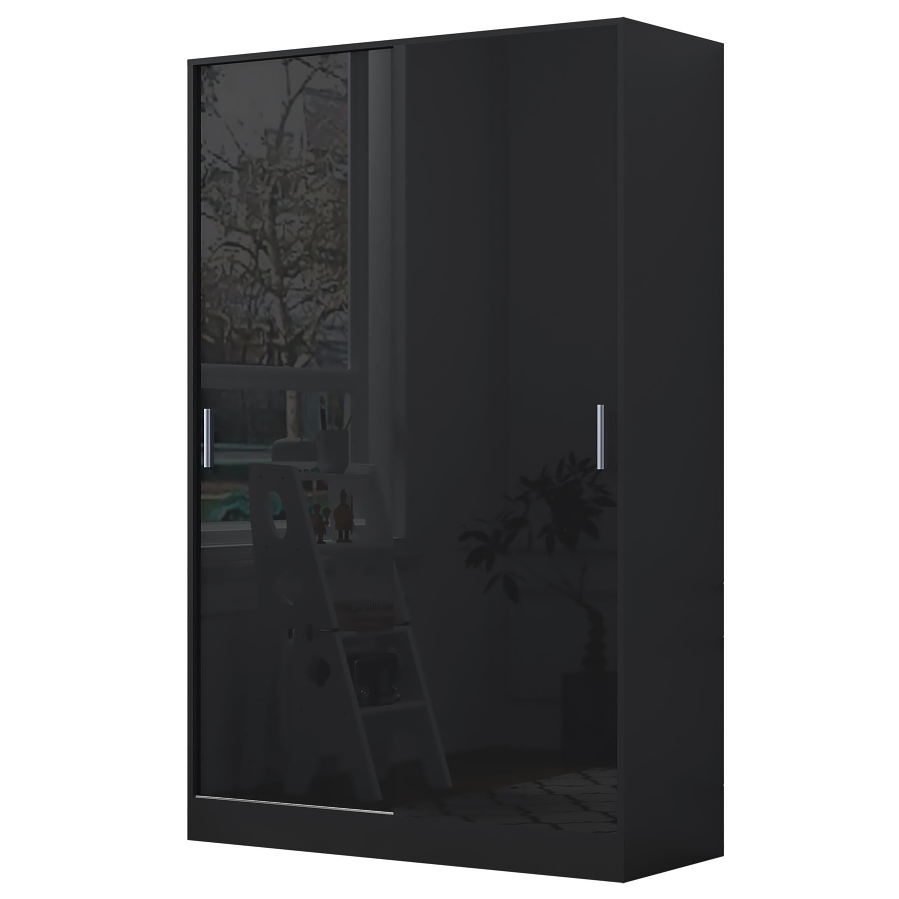 REFLECT Gloss Bedroom Furniture  2 Door Sliding Wardrobe - 4 Colour Options