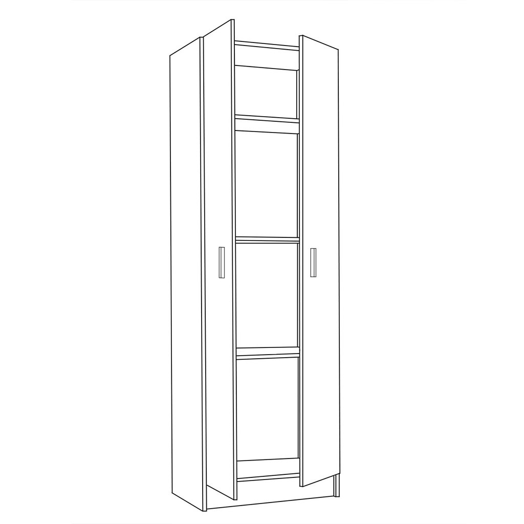 VITA Utility Laundry Cupboard / Cabinet Storage Units in White OR Oak Options
