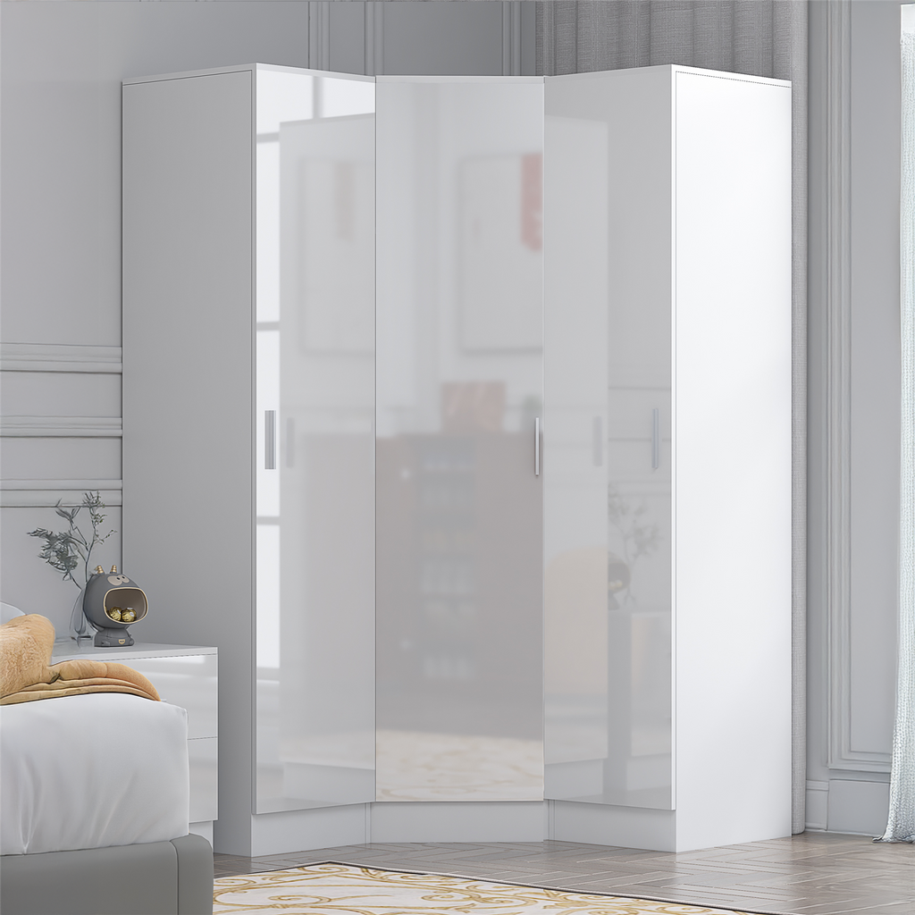 REFLECT 1dr Corner Bedroom Furniture Bundles Chest, Bedsides, Desks - 4 Colours